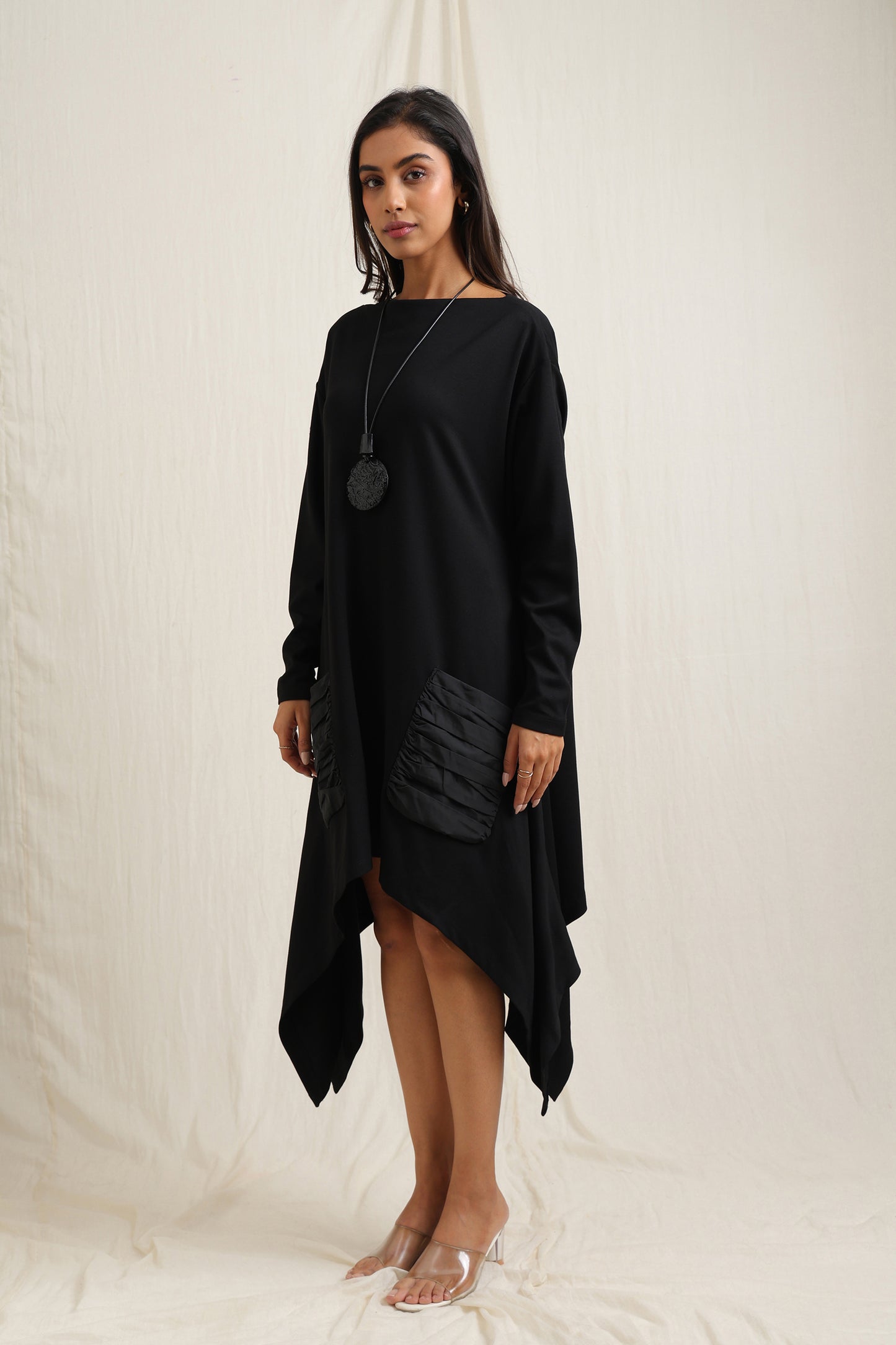 Asymmetric Tunic with Patch Pockets -  Meiala