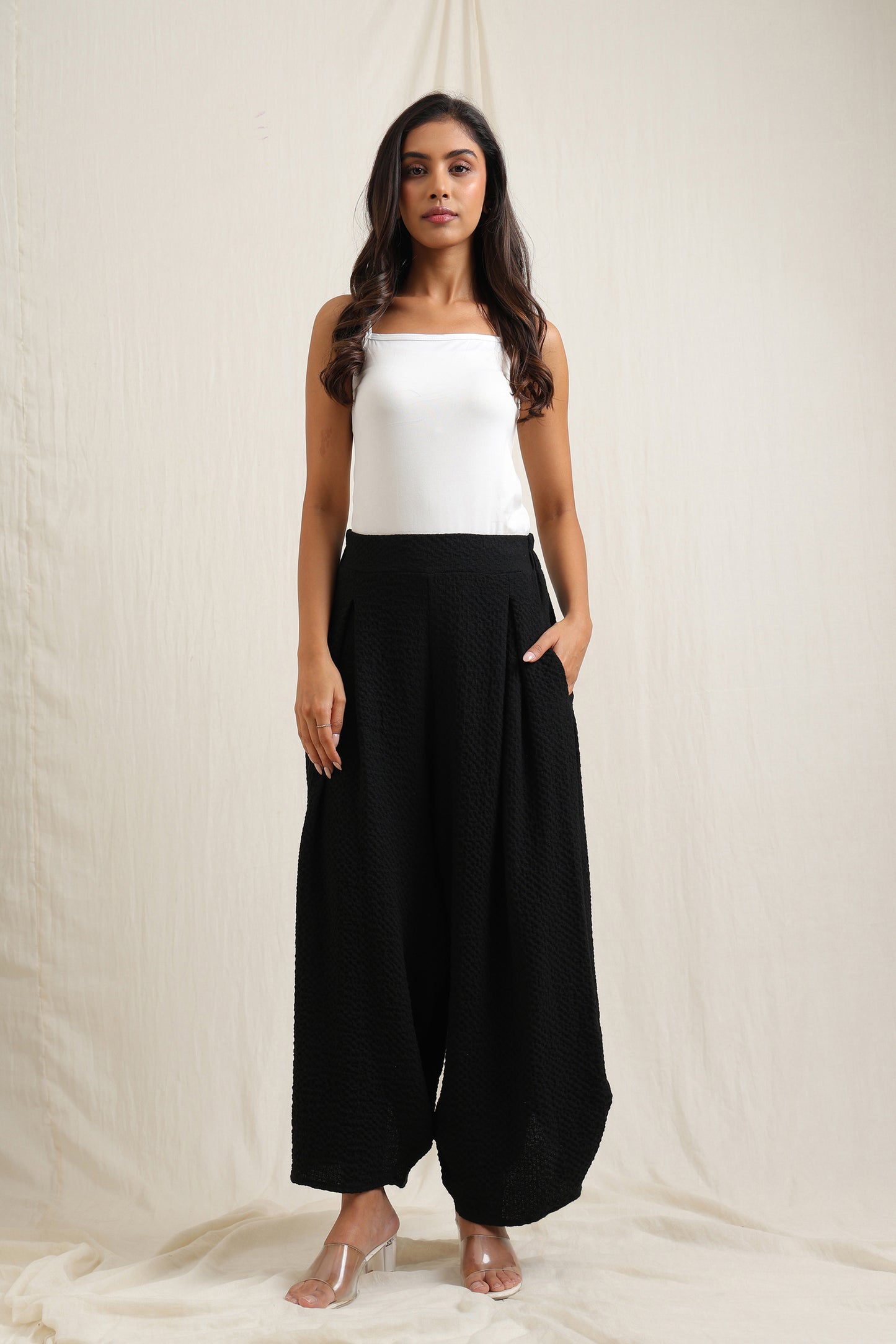Classic Textured Pants -  Meiala
