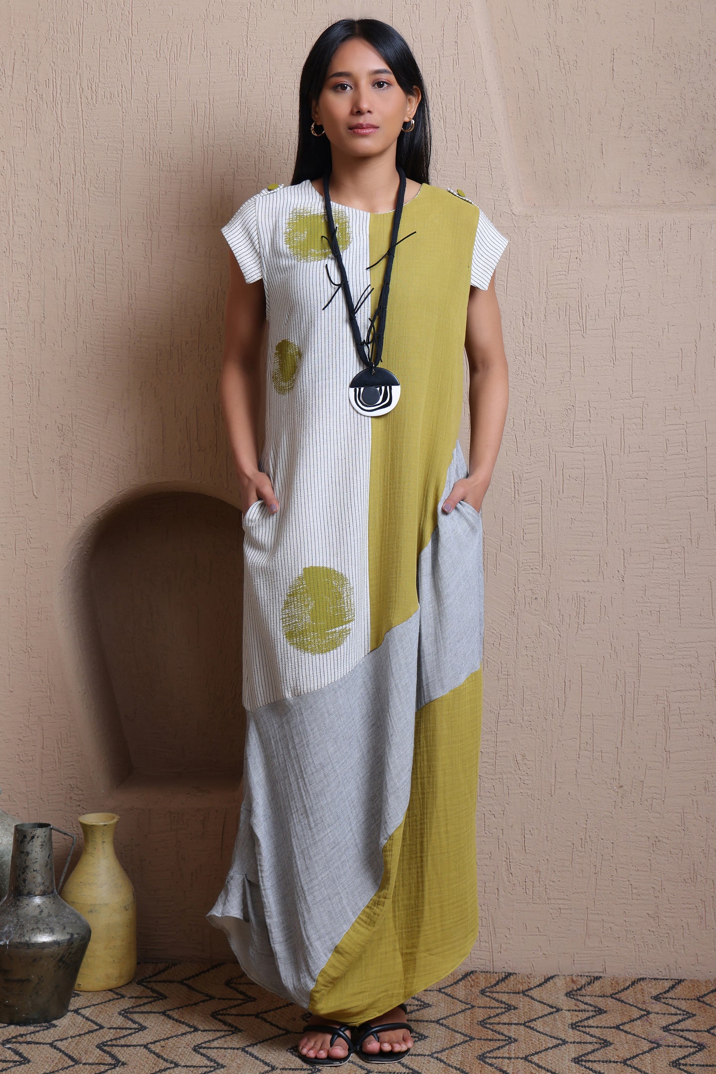 Polka Dot Long Dress  -  Meiala