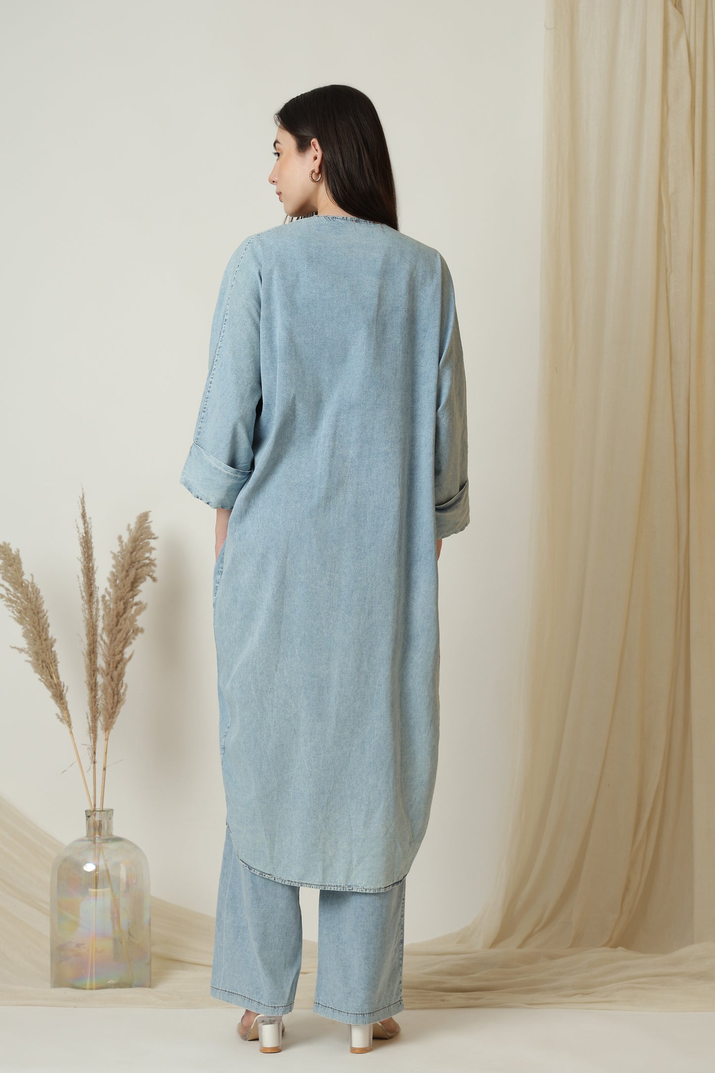 Long Open Jacket Coord Set - Meiala
