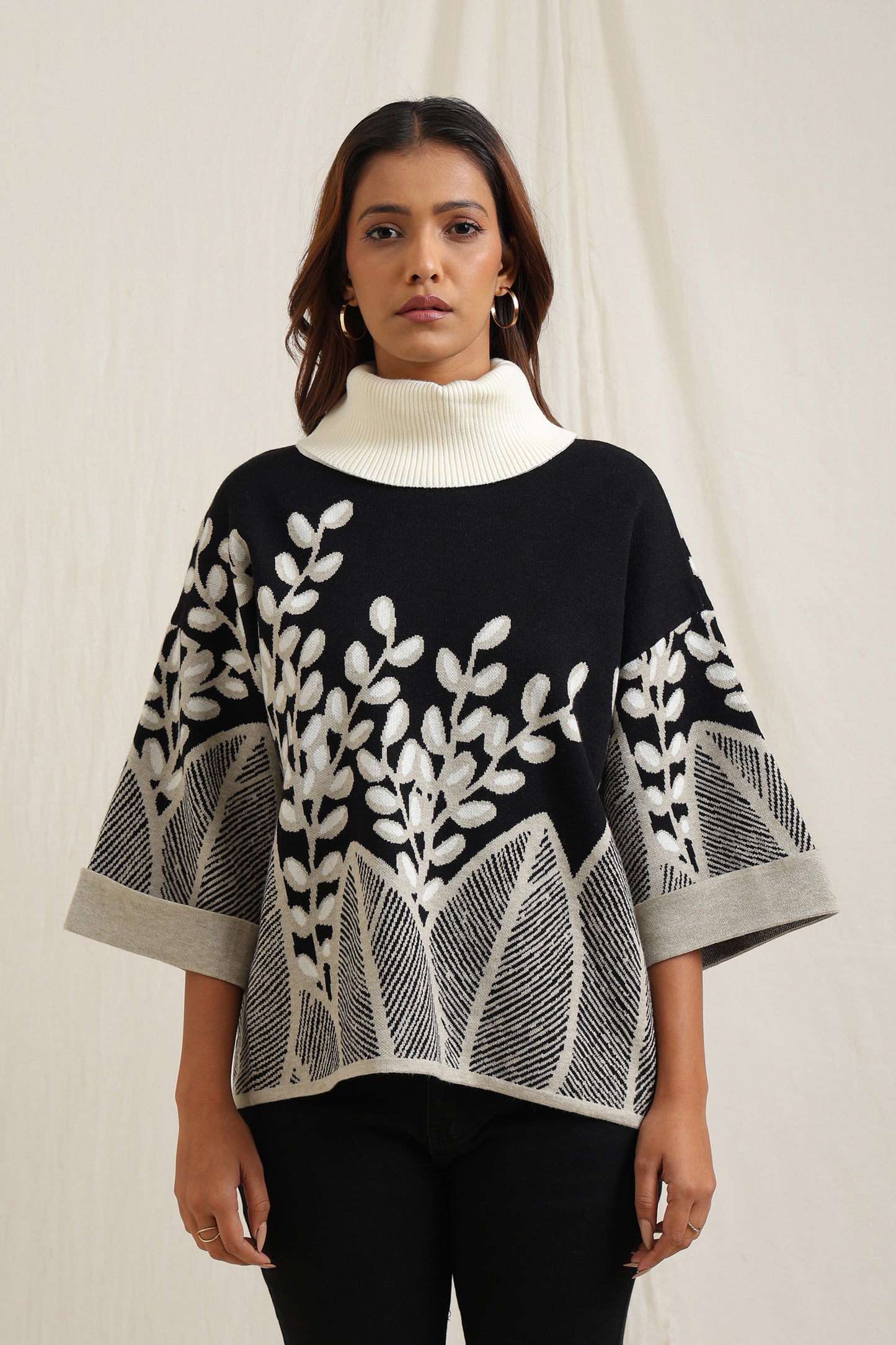 Leafy Embroidered Sweater - Meiala