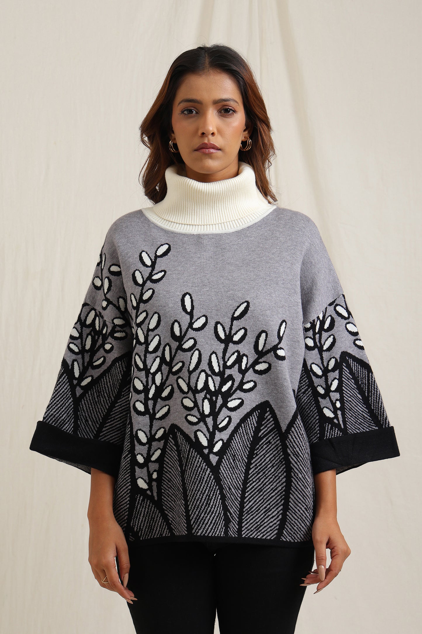 Leafy Embroidered Sweater - Meiala