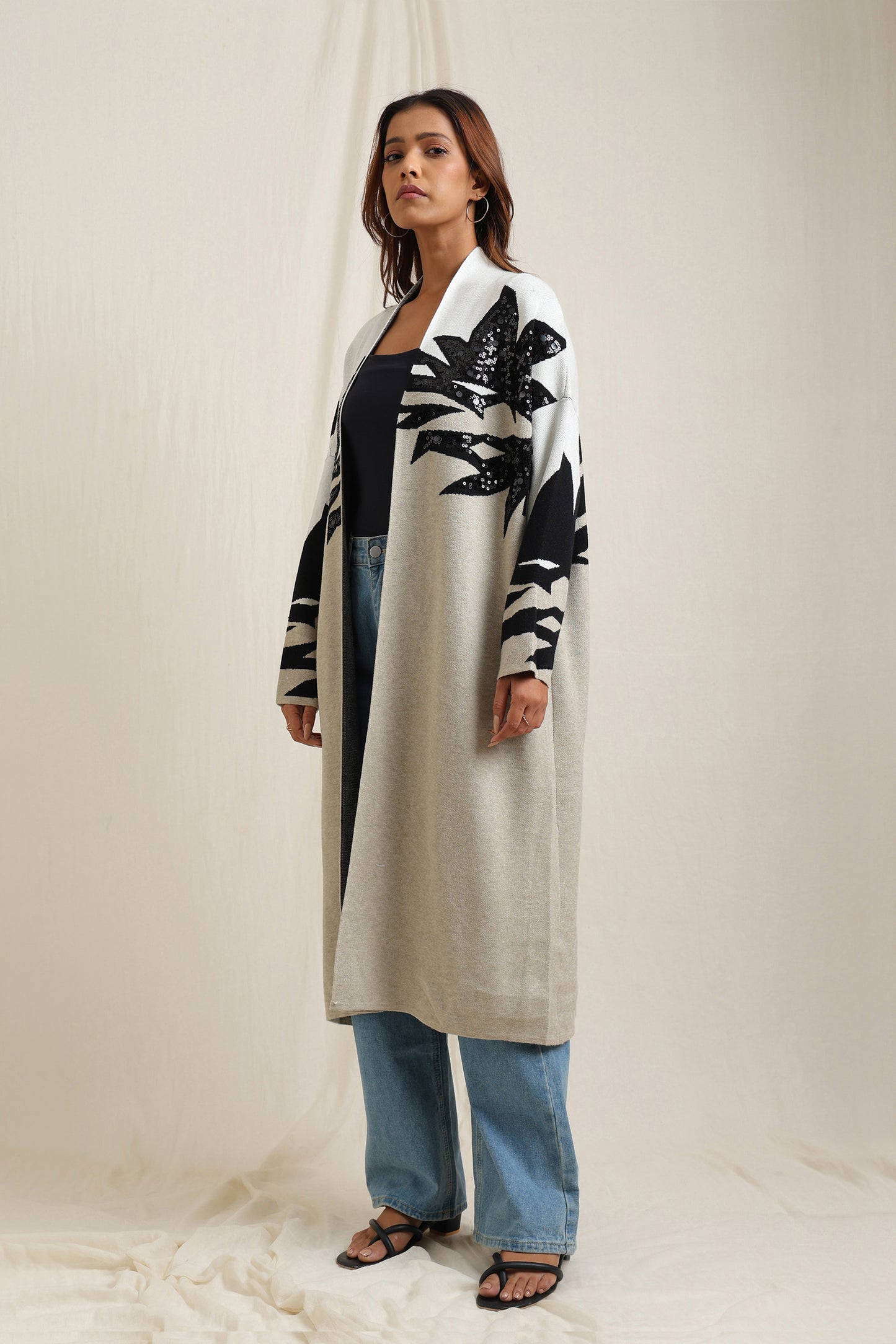 Patterned Knit Shrug - Meiala