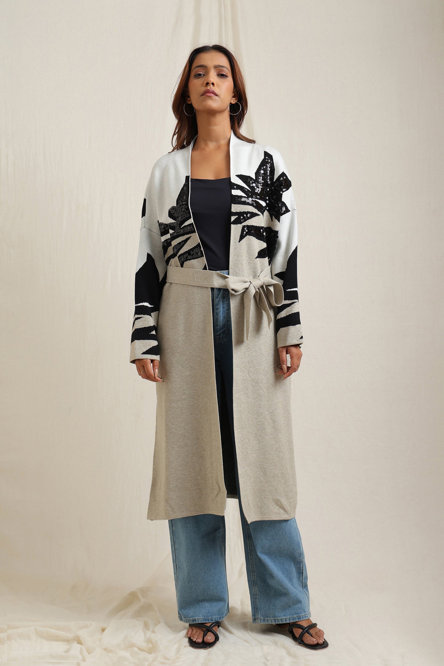 Patterned Knit Shrug - Meiala