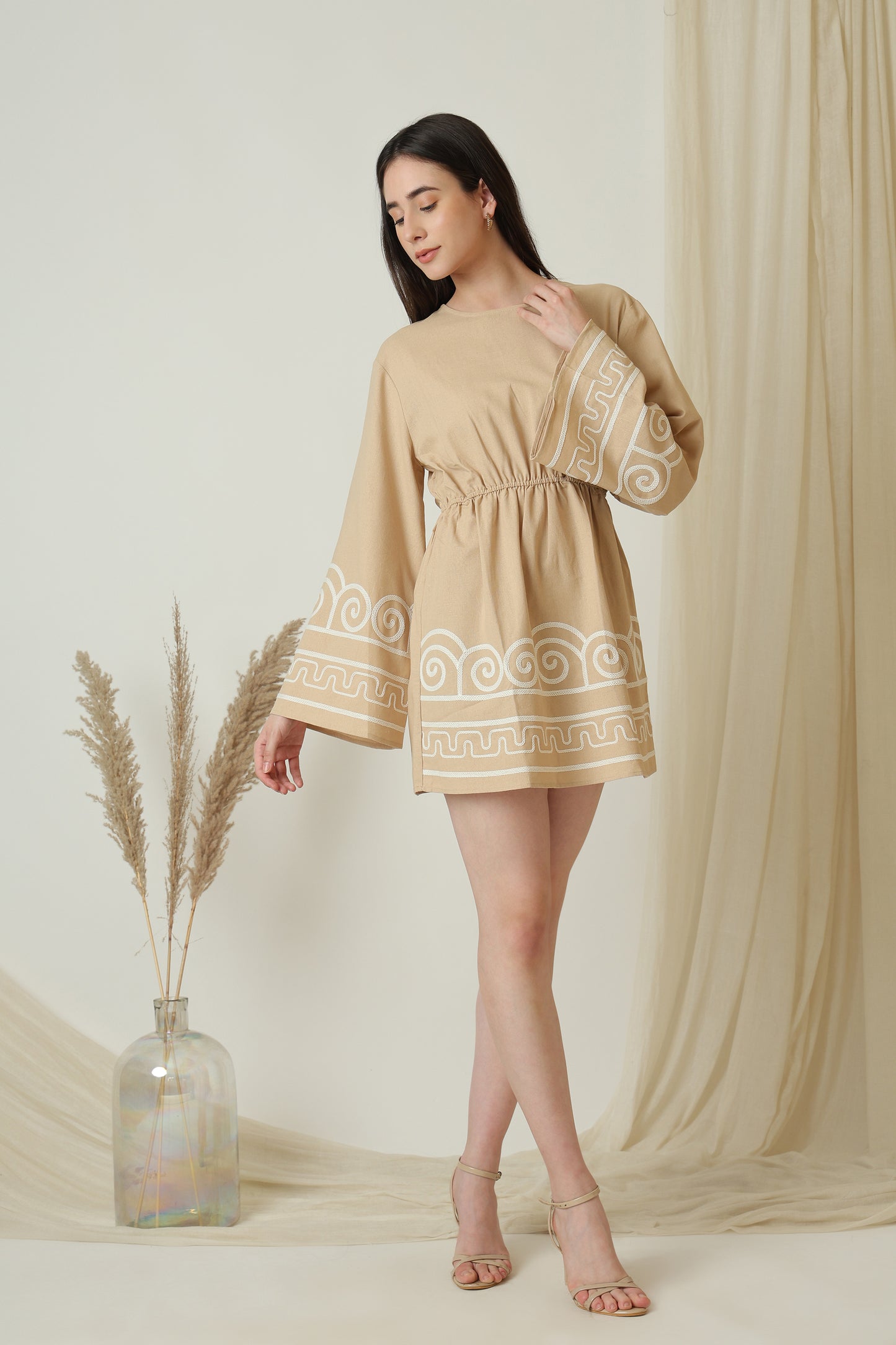 Embroidered Motif Dress - Meiala