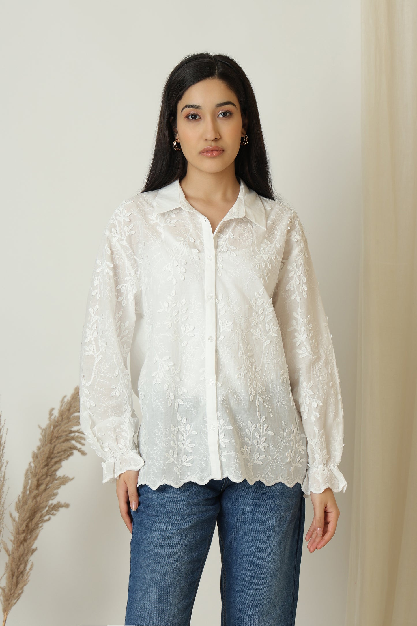 Aplique Floral Shirt - Meiala