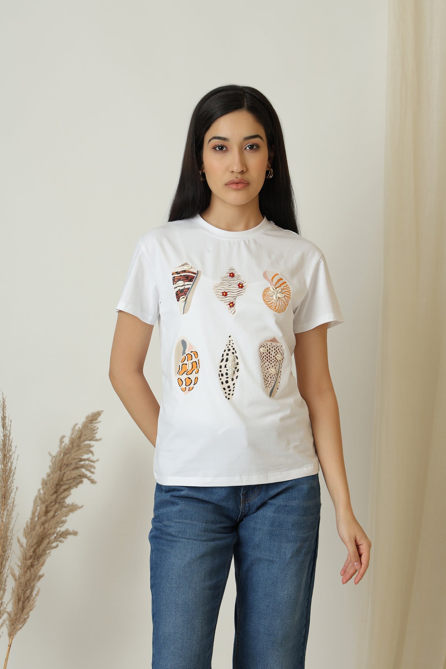 Colourful Shells Patches T-Shirt - Meiala