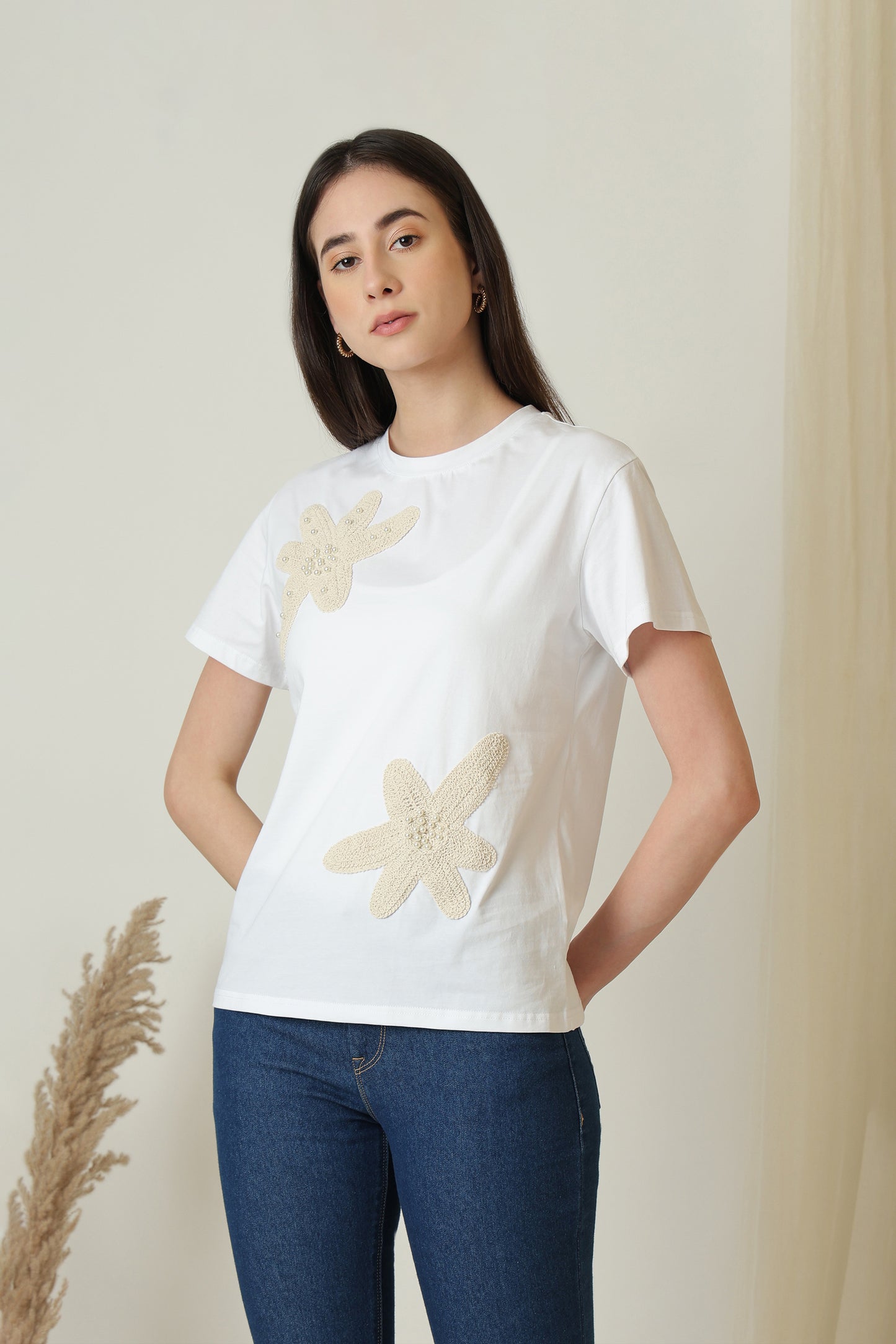 Pearl Starfish Patch T-Shirt - Meiala