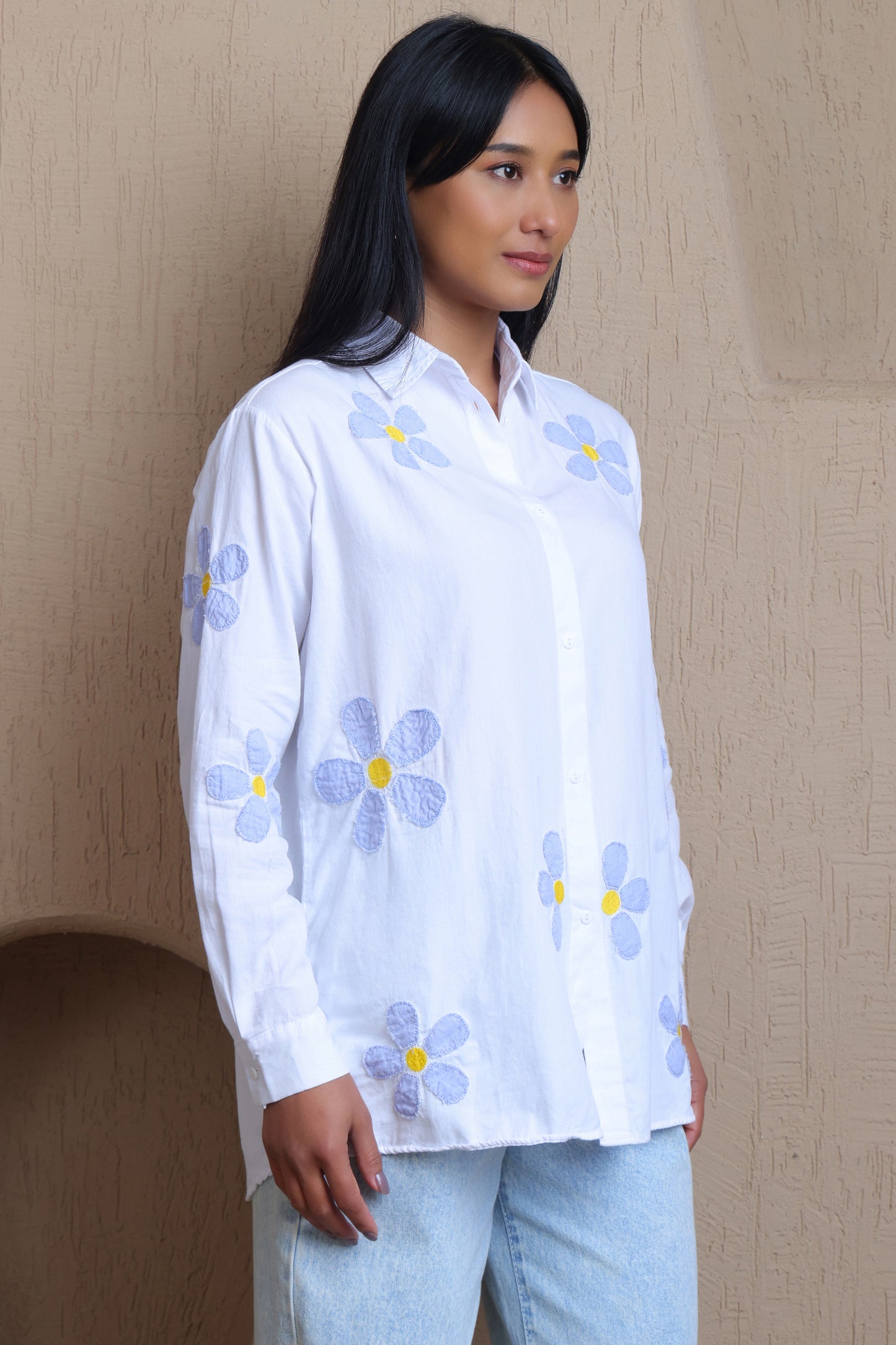 Floral Patchwork Shirt - Meiala