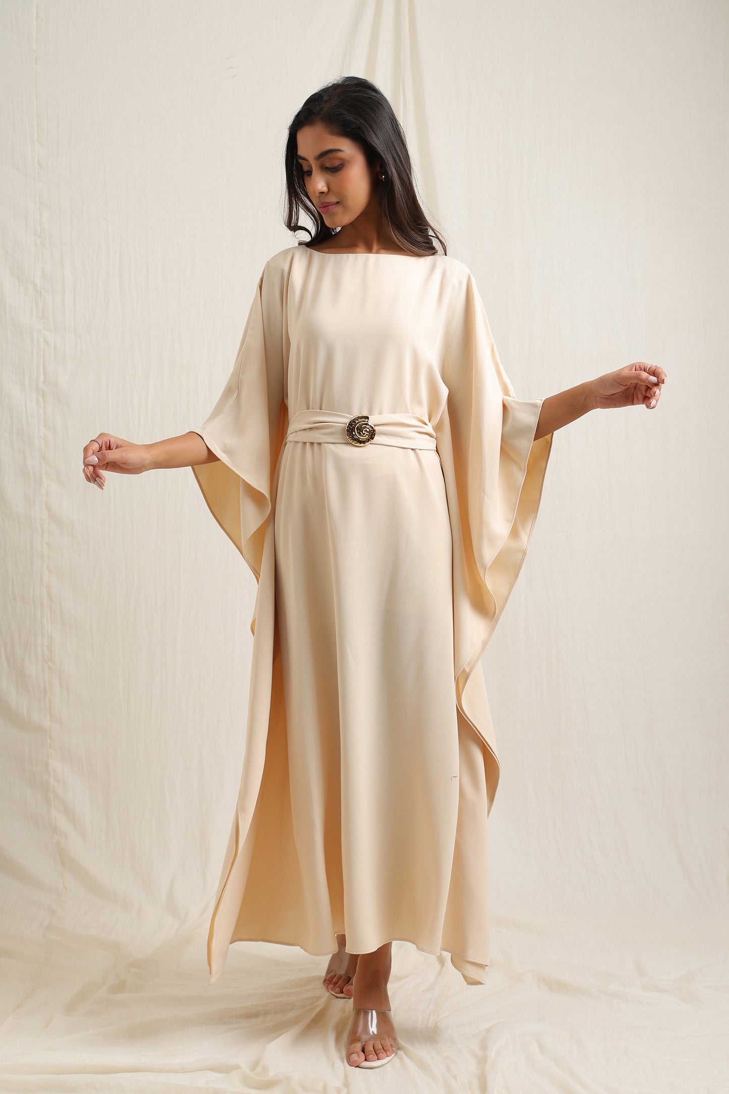 Kaftan Style Belted Dress - Meiala