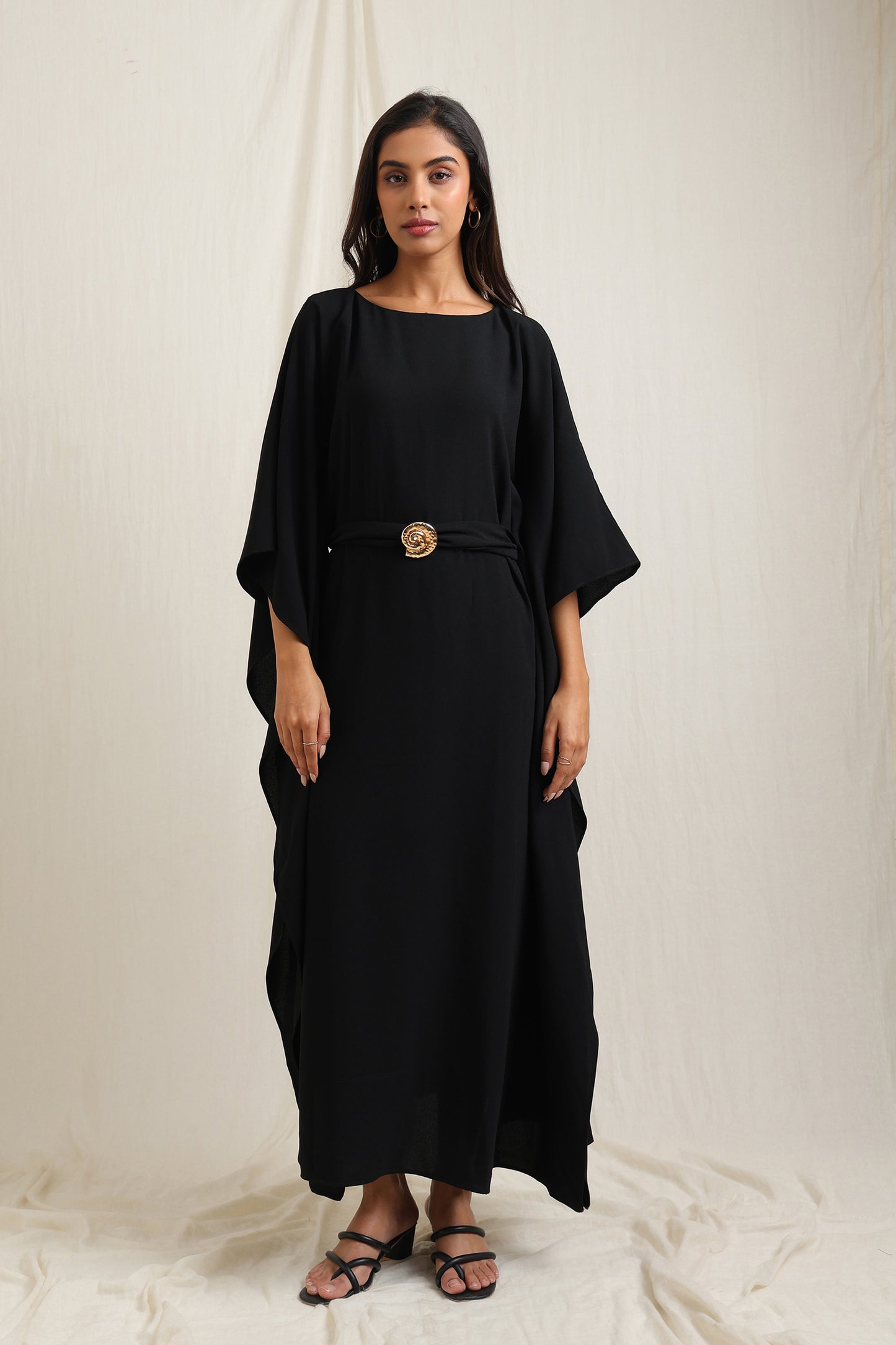 Kaftan Style Belted Dress - Meiala
