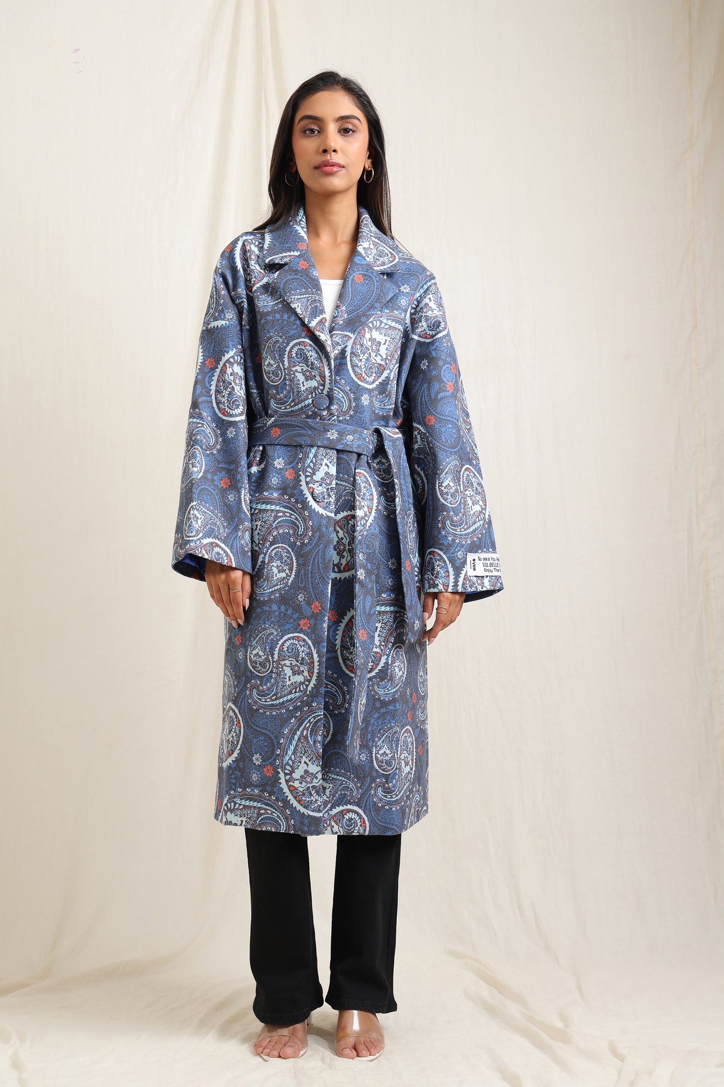 Winter Paisley Print Coat - Meiala