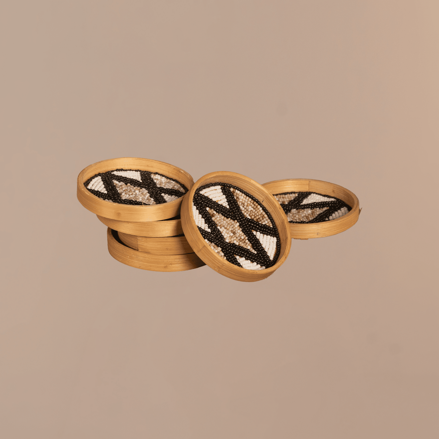 Bamboo Coaster With Beads - Meiala Official