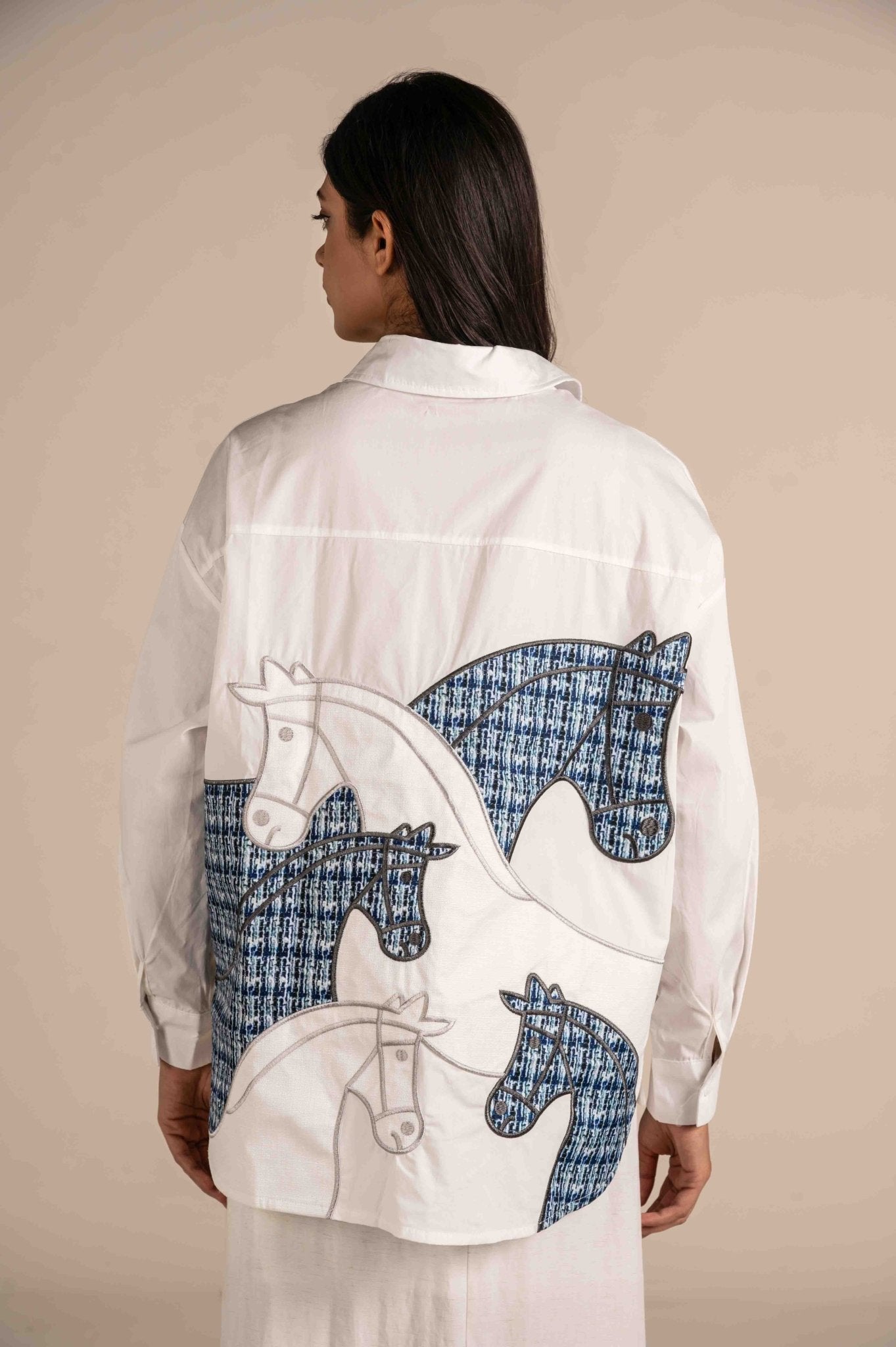 Bold Horse Embroidered Shirt - Meiala Official