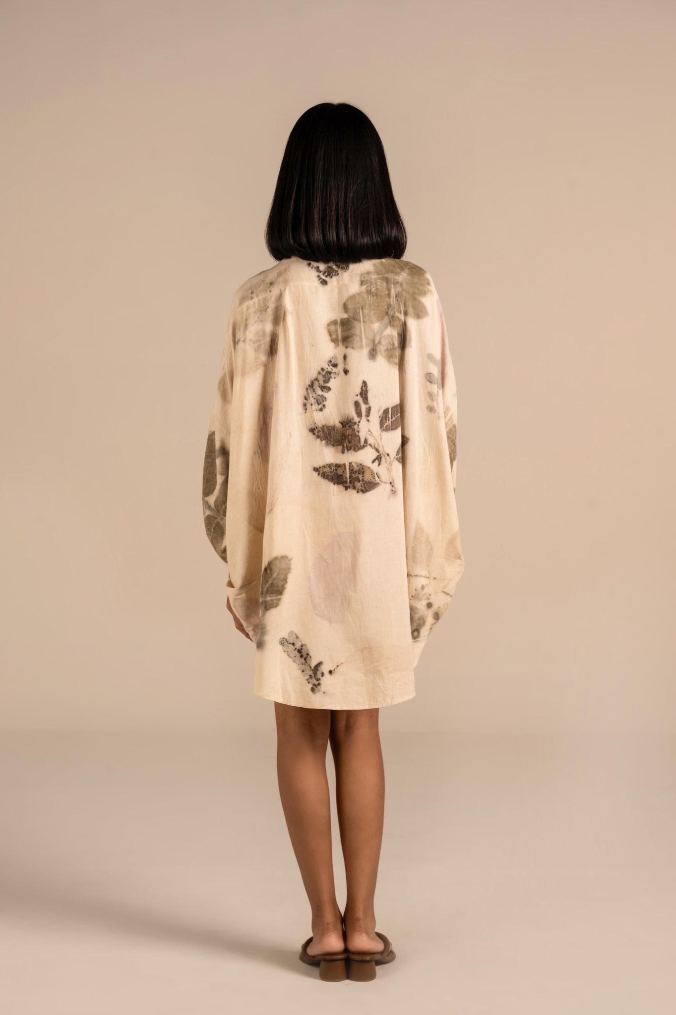 Button down leaf hammered shirt - Meiala Official