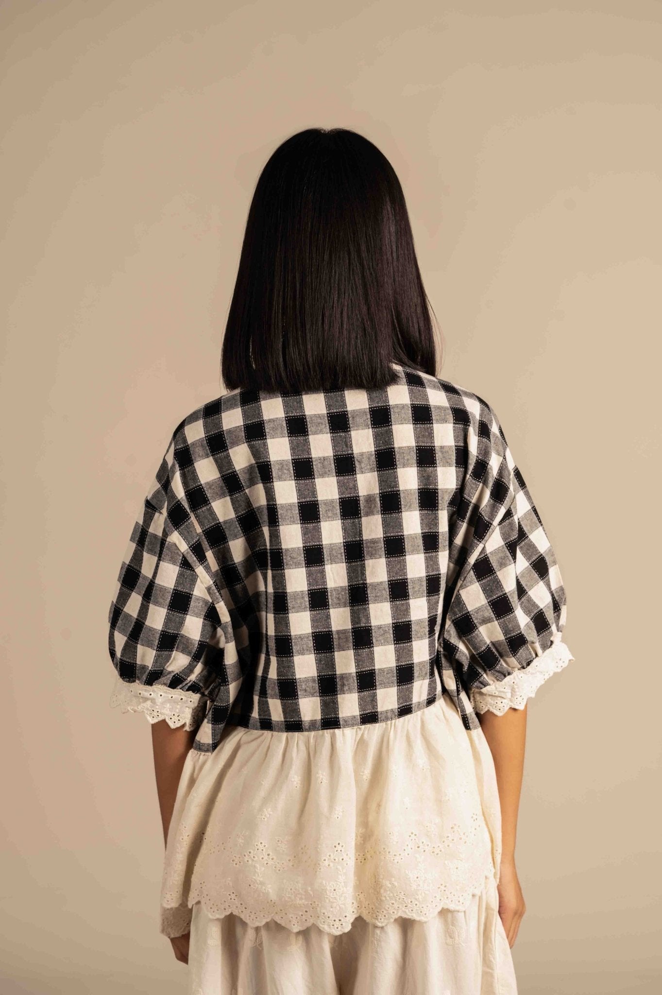 Checkered button down shirt - Meiala Official