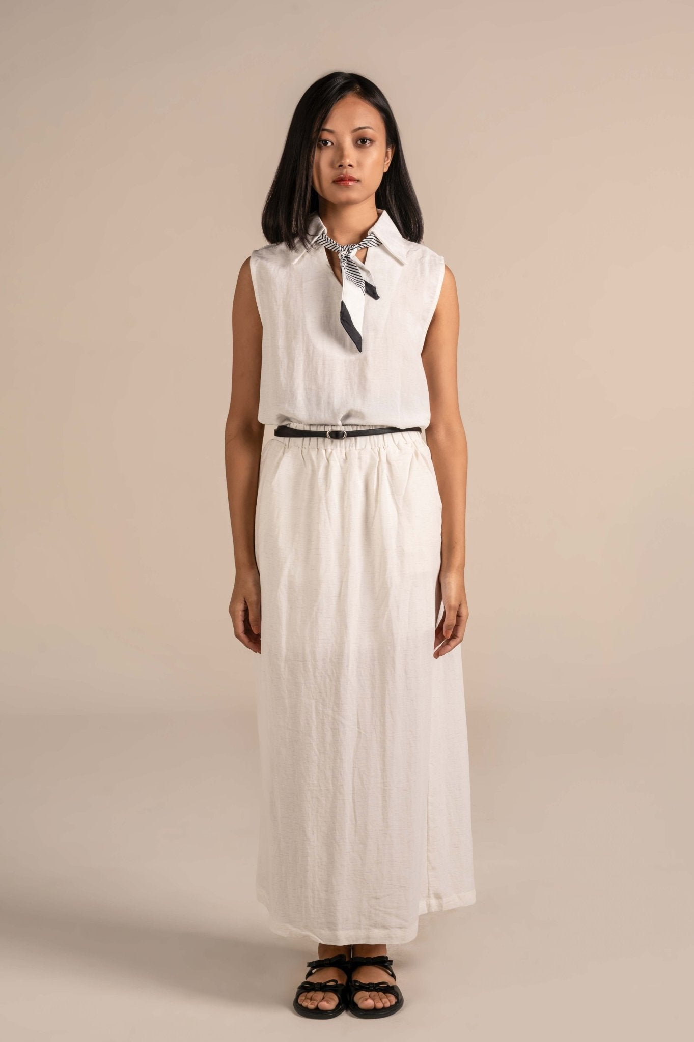 Co - ord set with contrast scarf and belt - Meiala Official