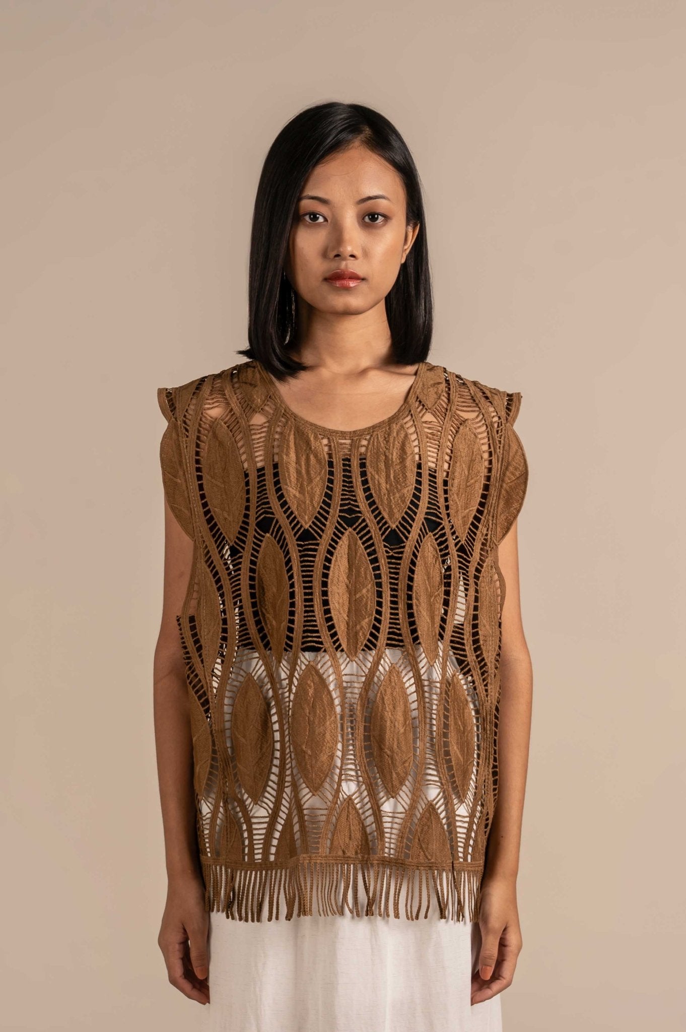 Cut Out top with playful fringes - Meiala Official