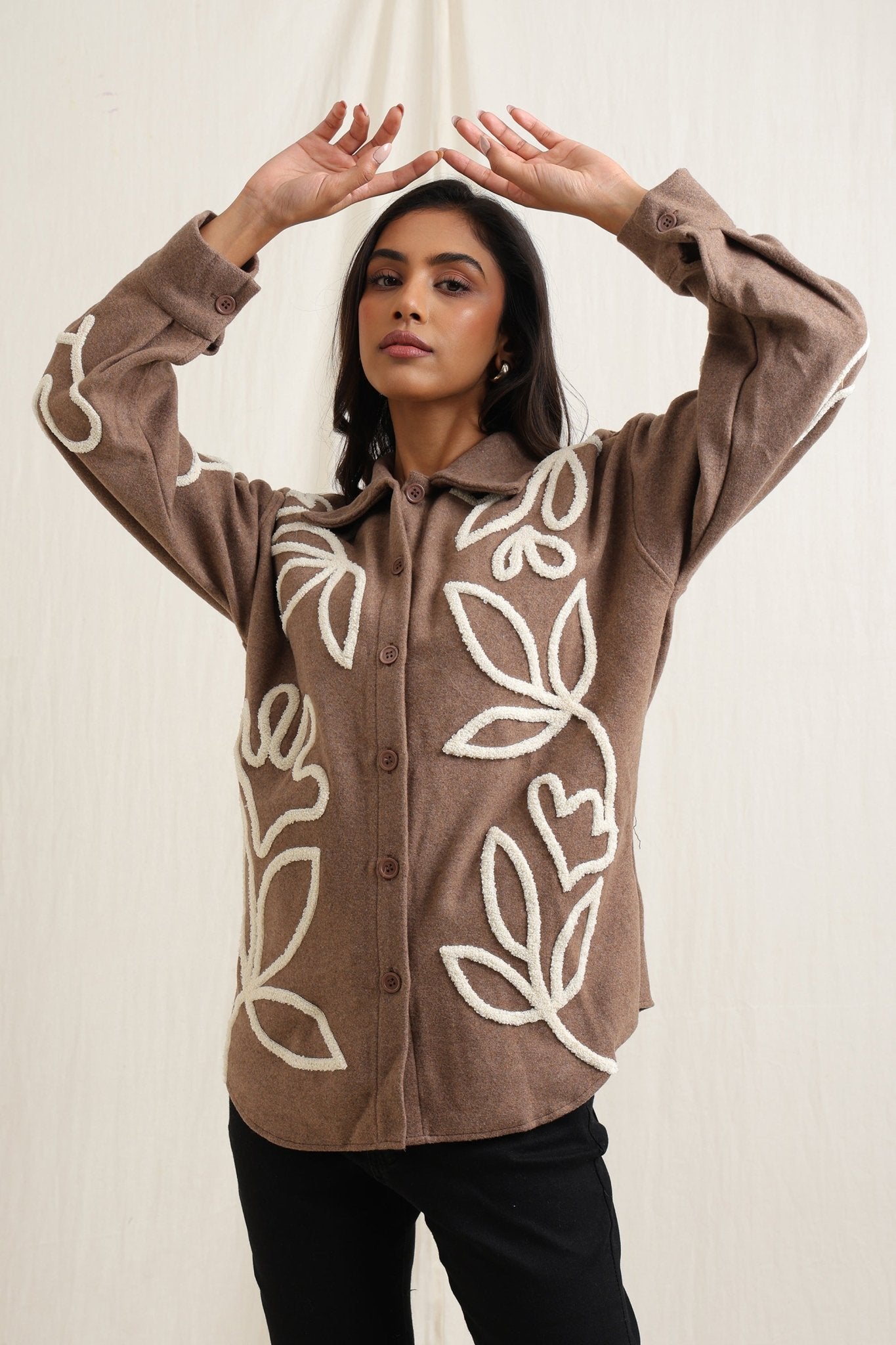 Embroidered Shacket - Meiala Official