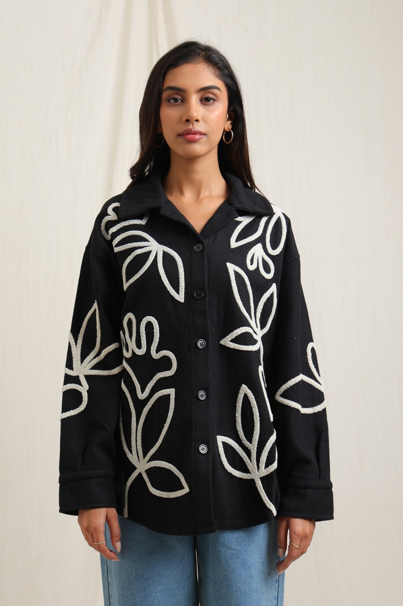 Embroidered Shacket - Meiala Official