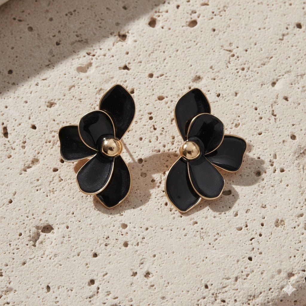 Enamel Flower Studs - Meiala Official