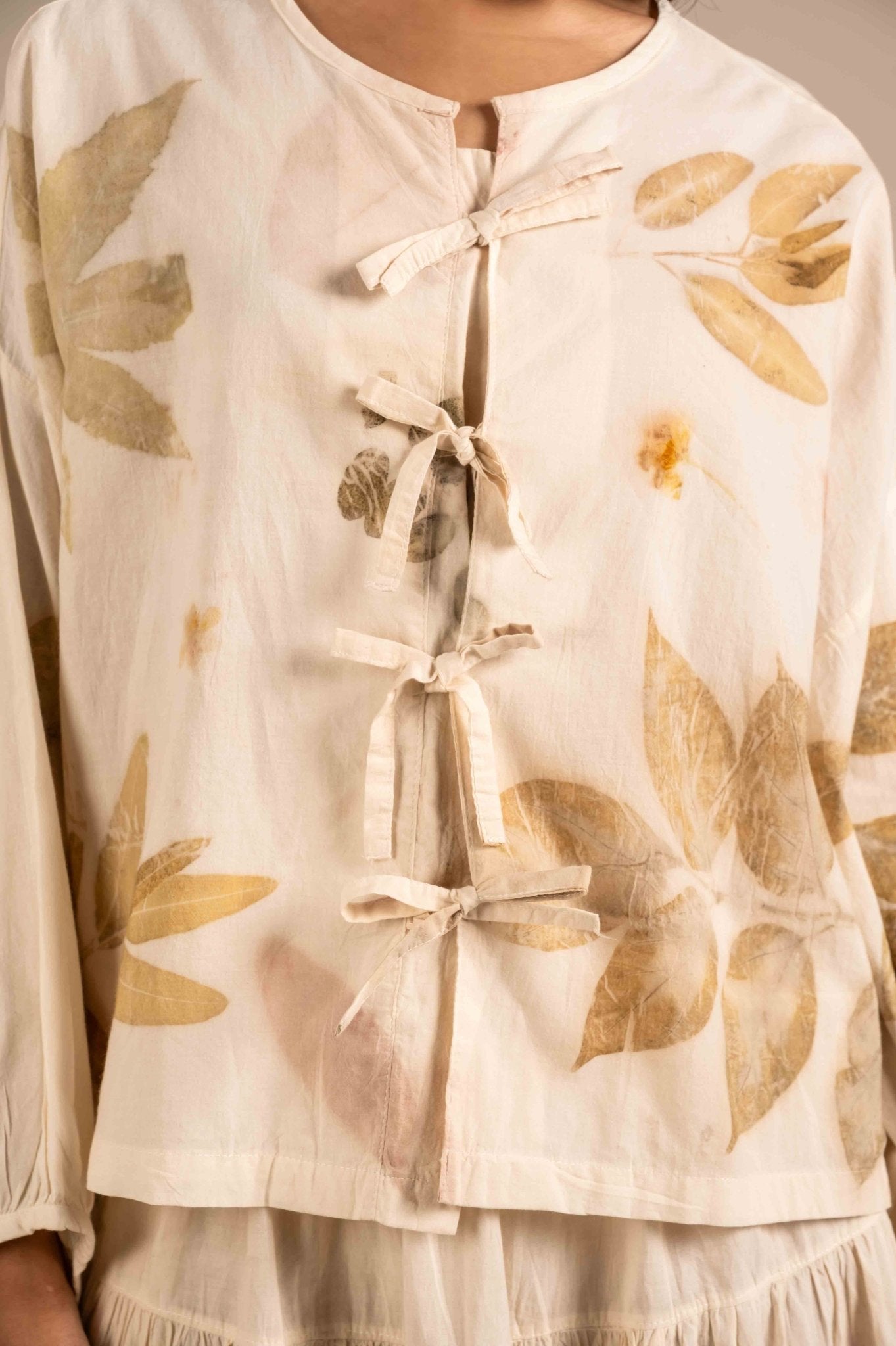 Full sleeves leaf hammered top - Meiala Official