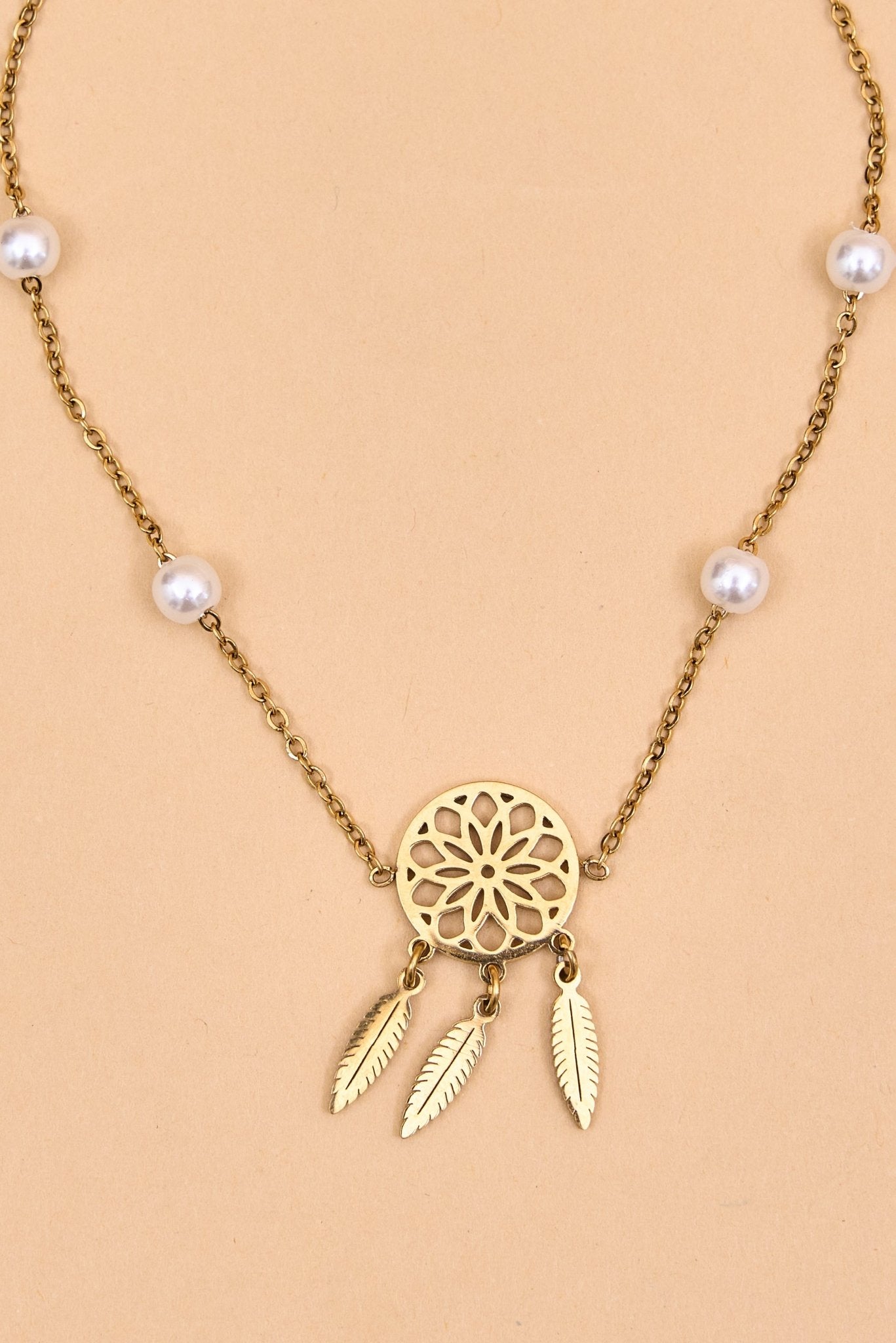 Gold bracelet with pearls and crown charm - Meiala Official