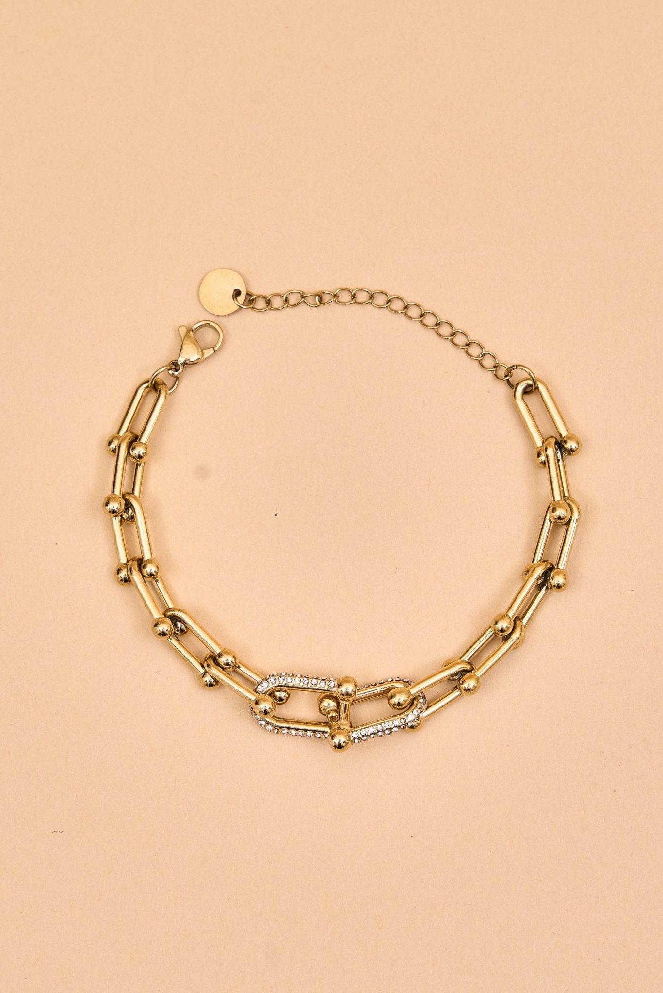 Gold chain necklace with bold links. - Meiala Official