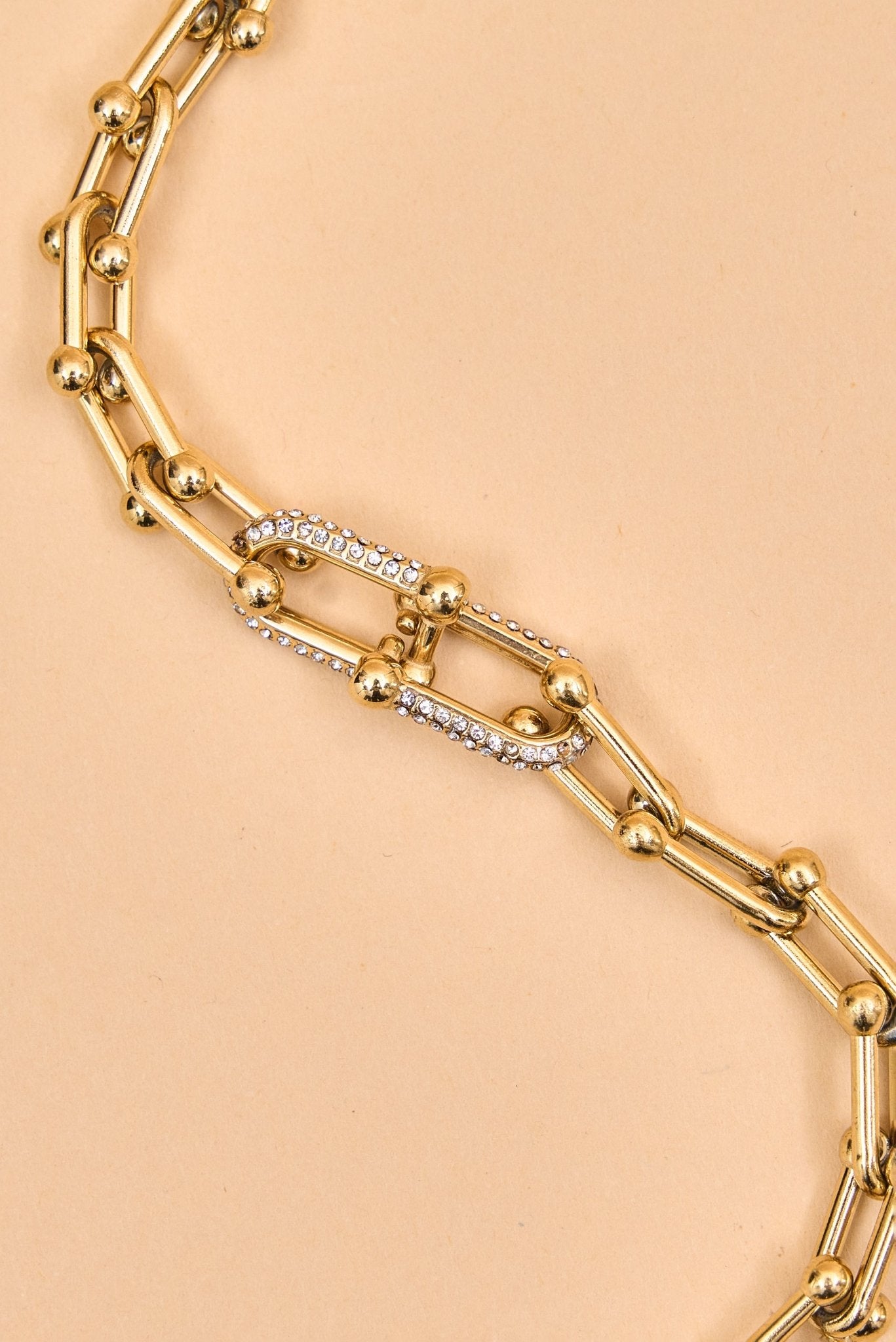 Gold chain necklace with bold links. - Meiala Official