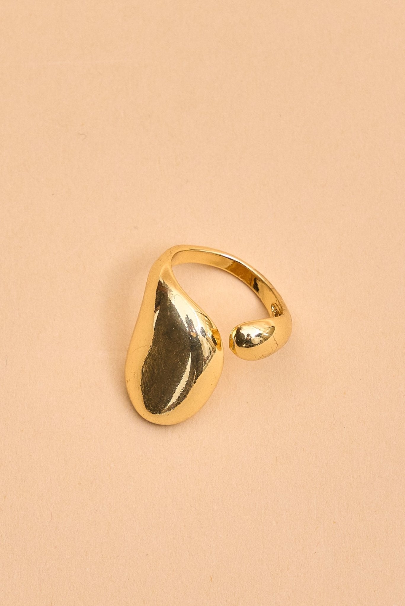 Gold tone geometric statement ring - Meiala Official