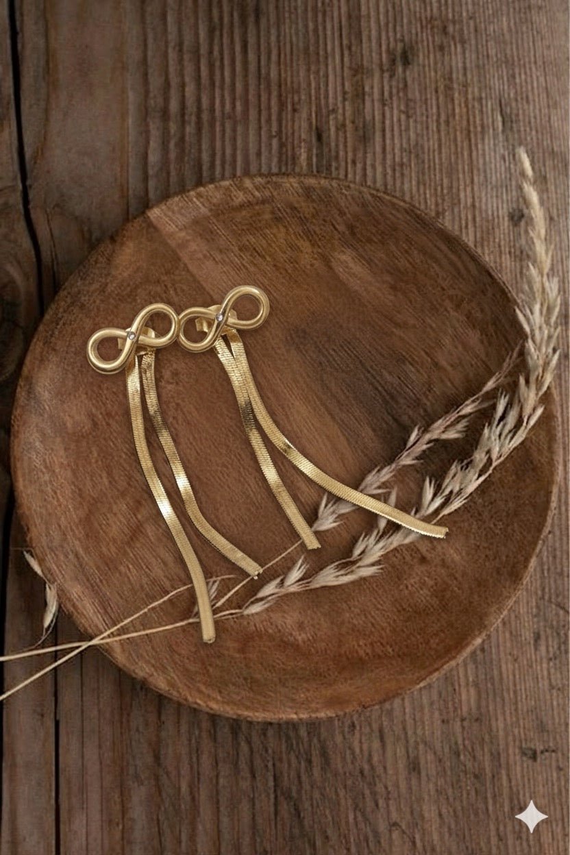 Golden Bow Earrings - Meiala Official