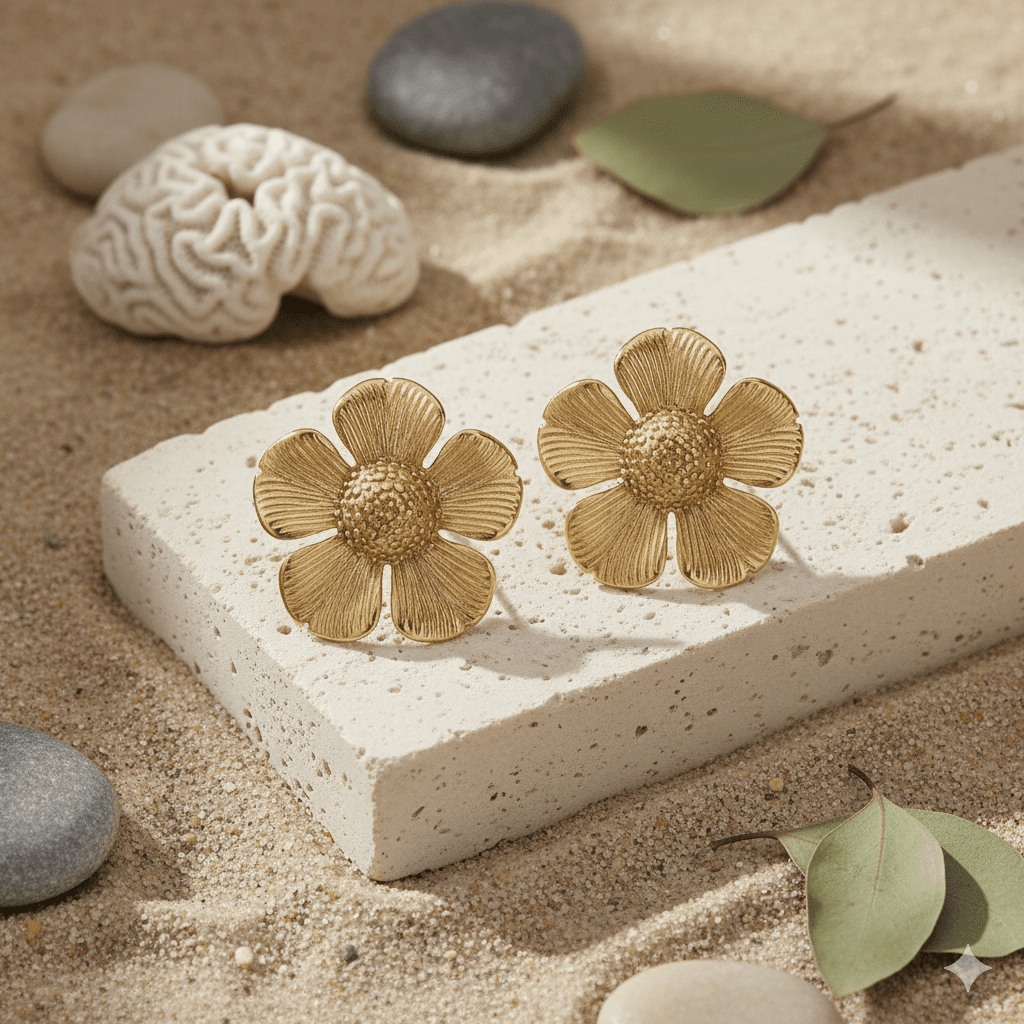 Golden Petal Studs - Meiala Official