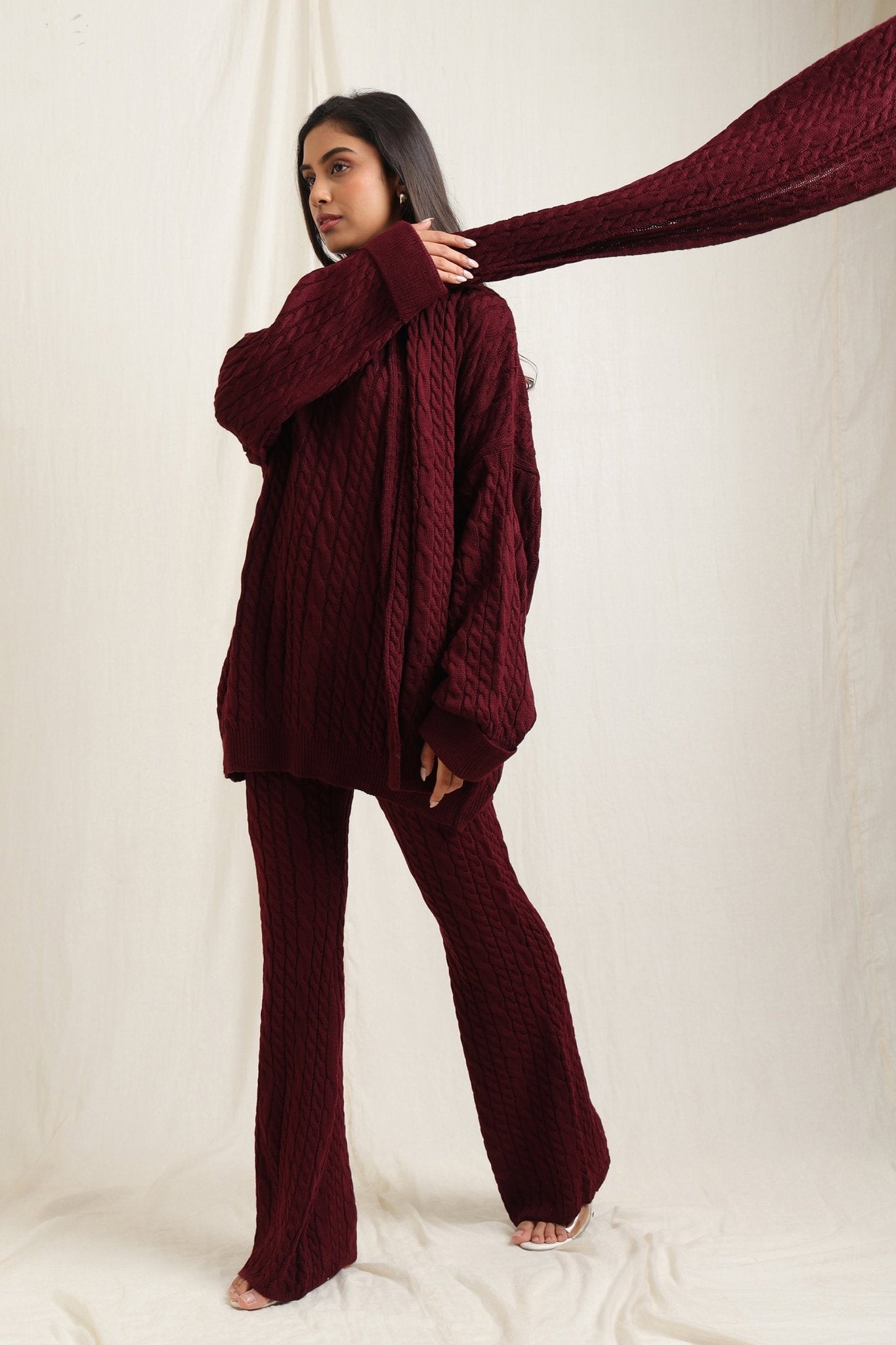 Knitted Winter Pant Set With Scarf - Meiala Official