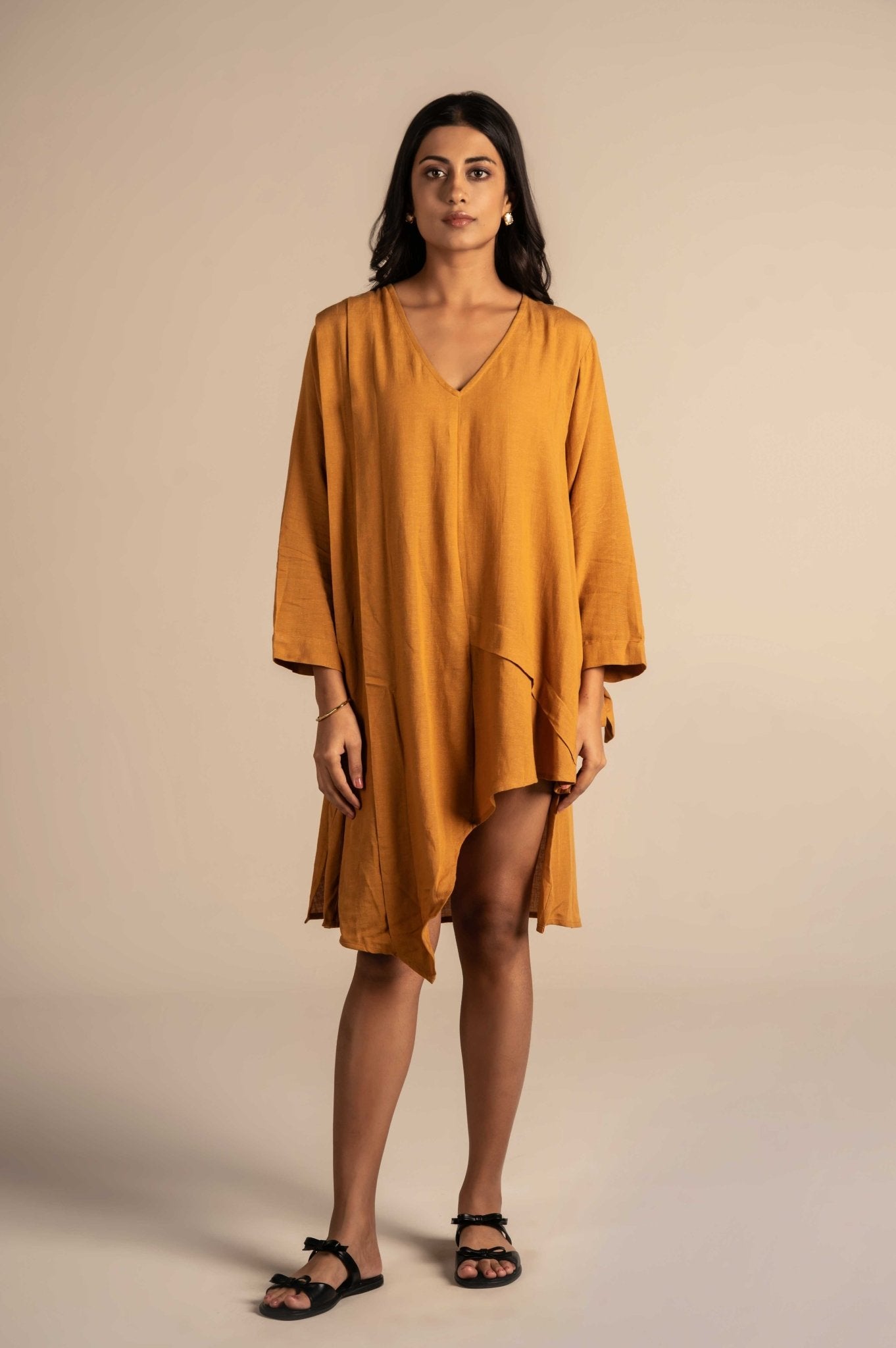 Loose fit asymmetric mini dress - Meiala Official