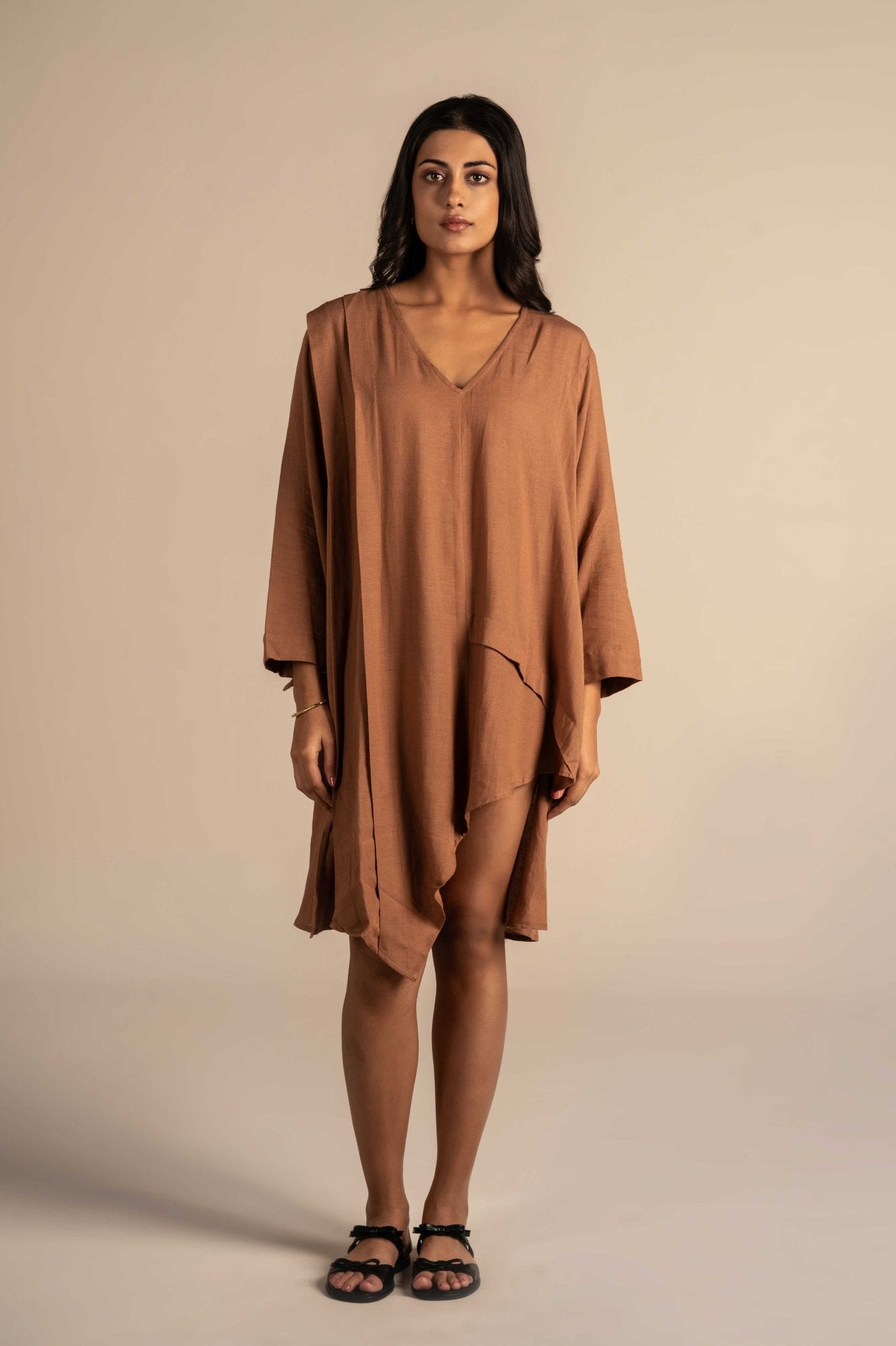 Loose fit asymmetric mini dress - Meiala Official