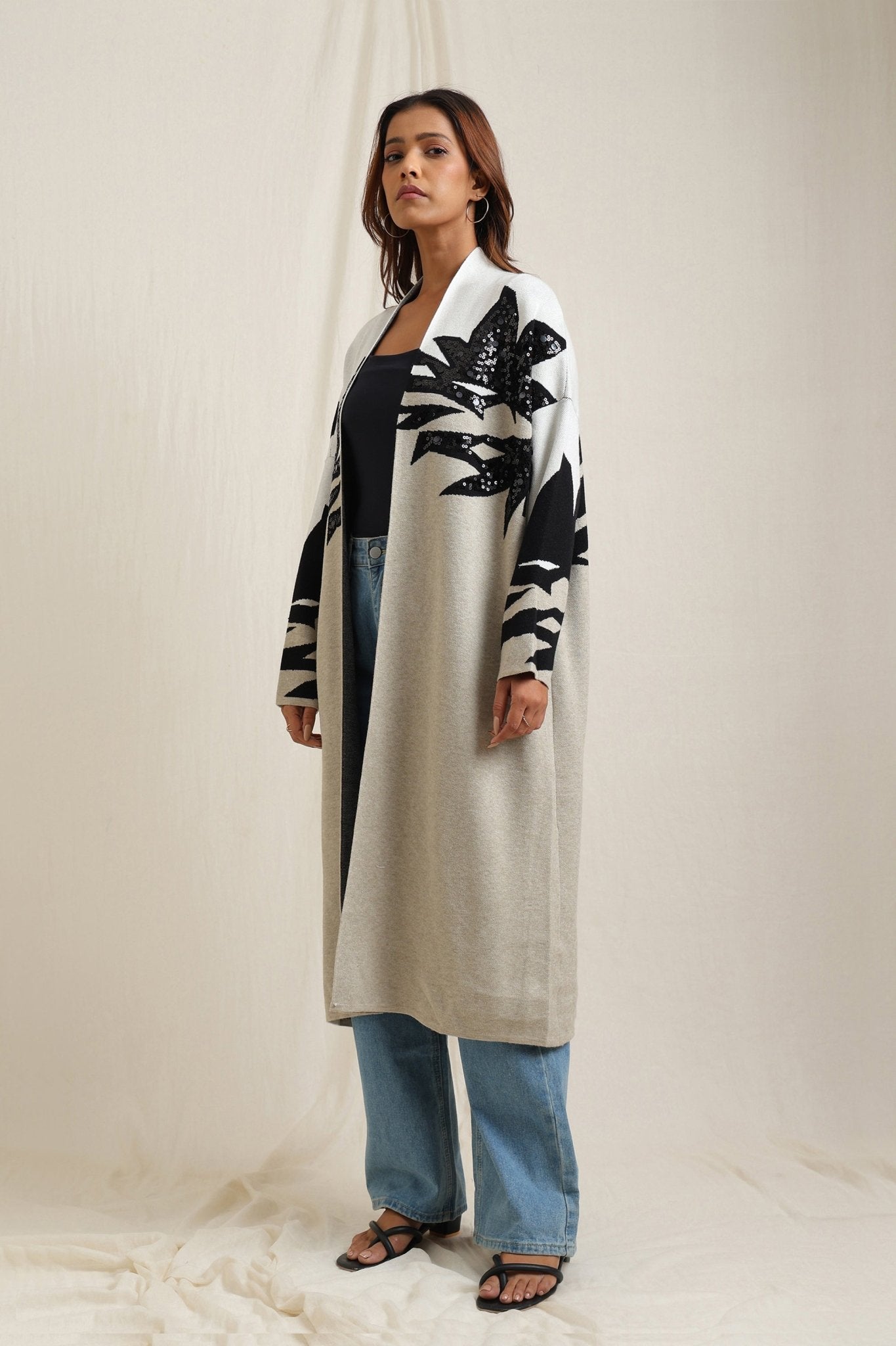 Patterned Knit Shrug - Meiala Official