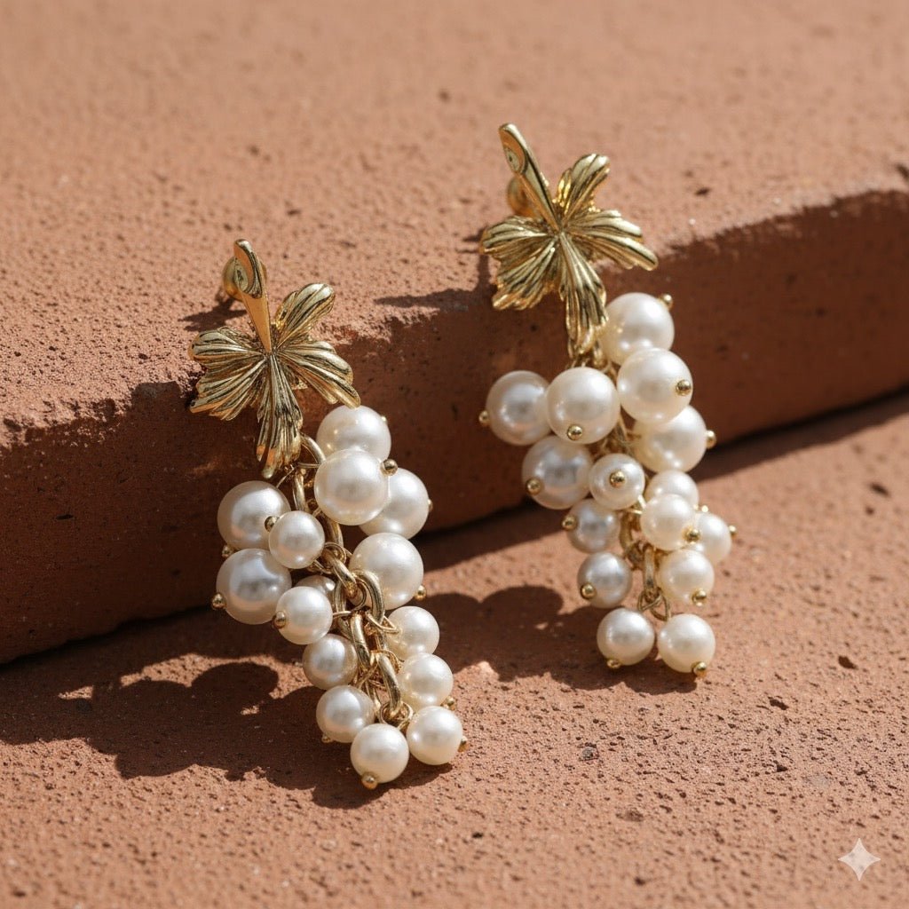 Pearl Grape Drop Earrings - Meiala Official
