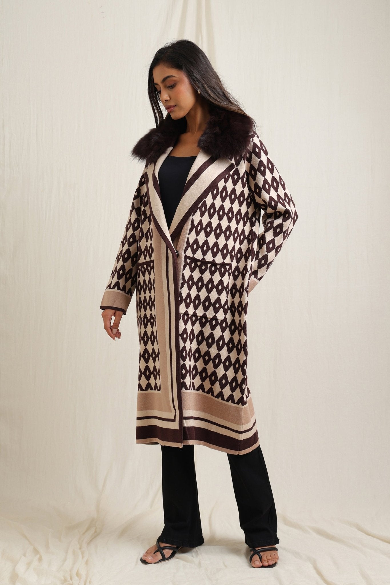 Plush Fur Collar Coat - Meiala Official