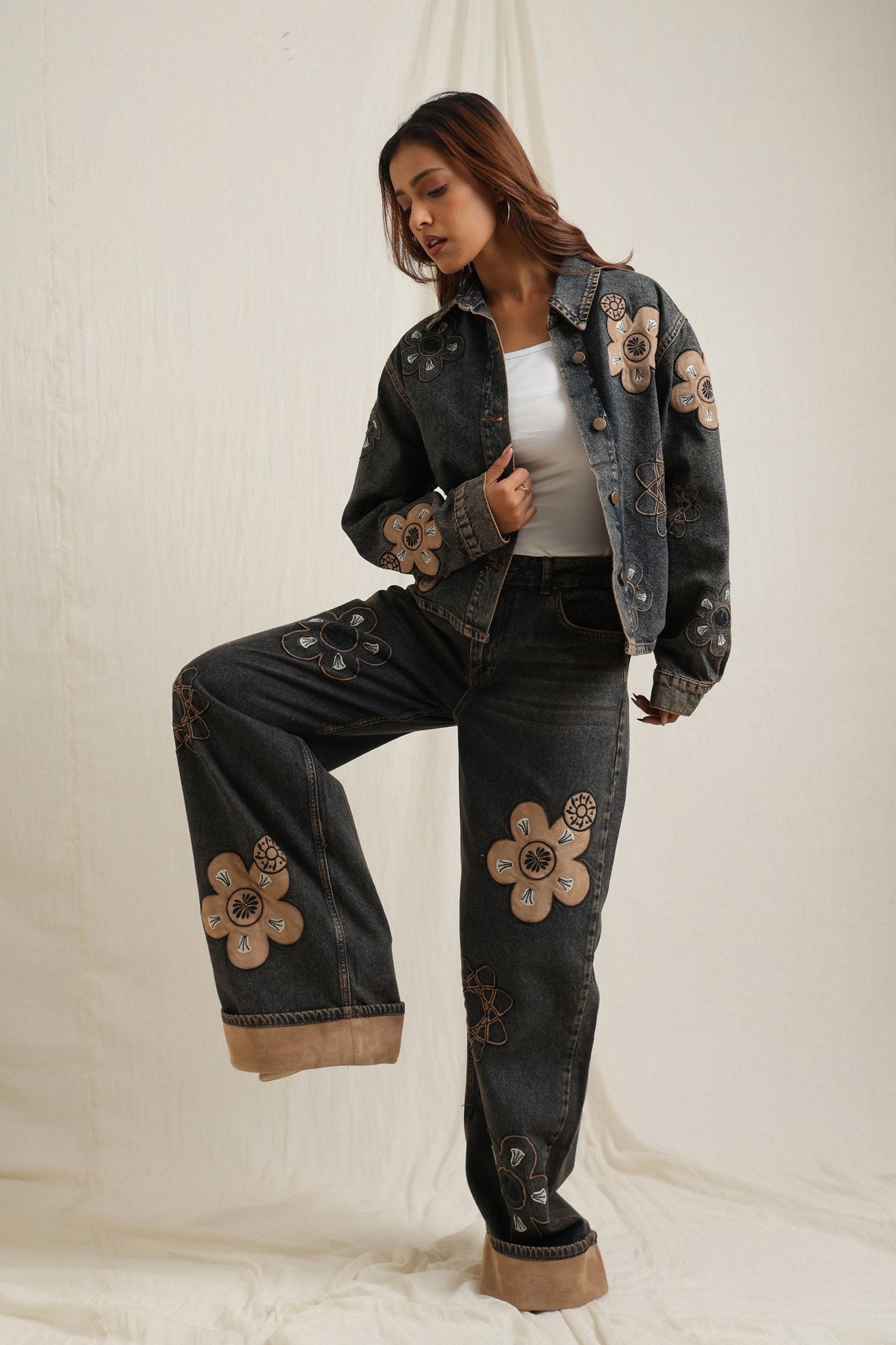 Relaxed Fold Up Jeans - Meiala Official