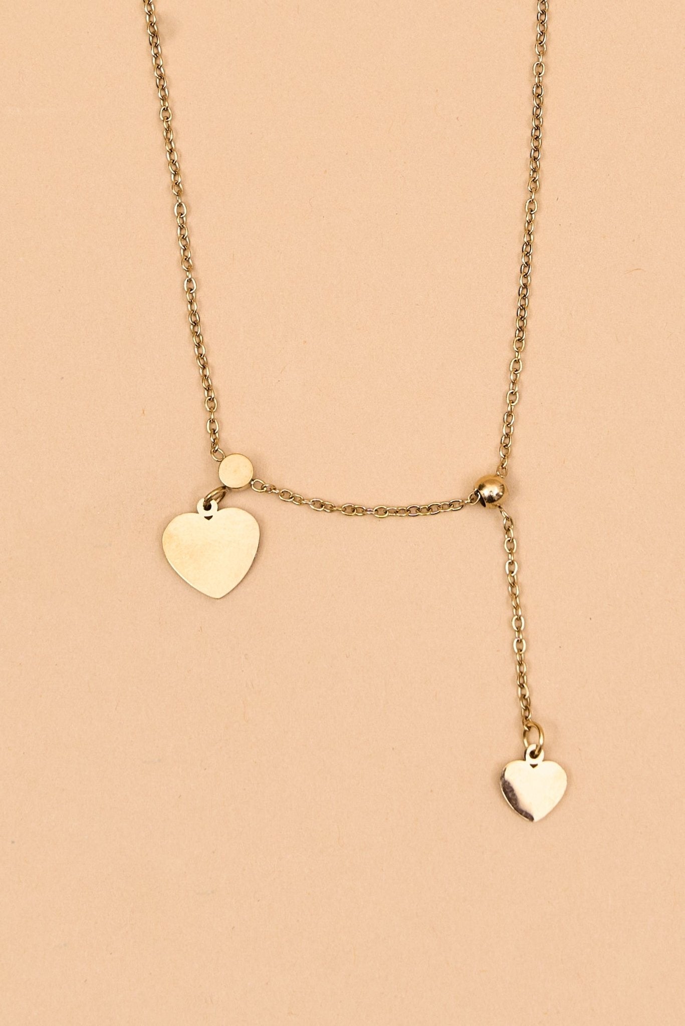 Stainless Steel Necklace With Heart Detailing - Meiala Official
