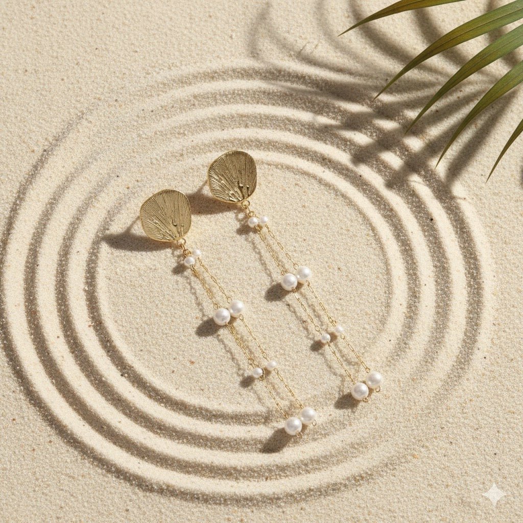 Textured Coin Pearl Drops - Meiala Official