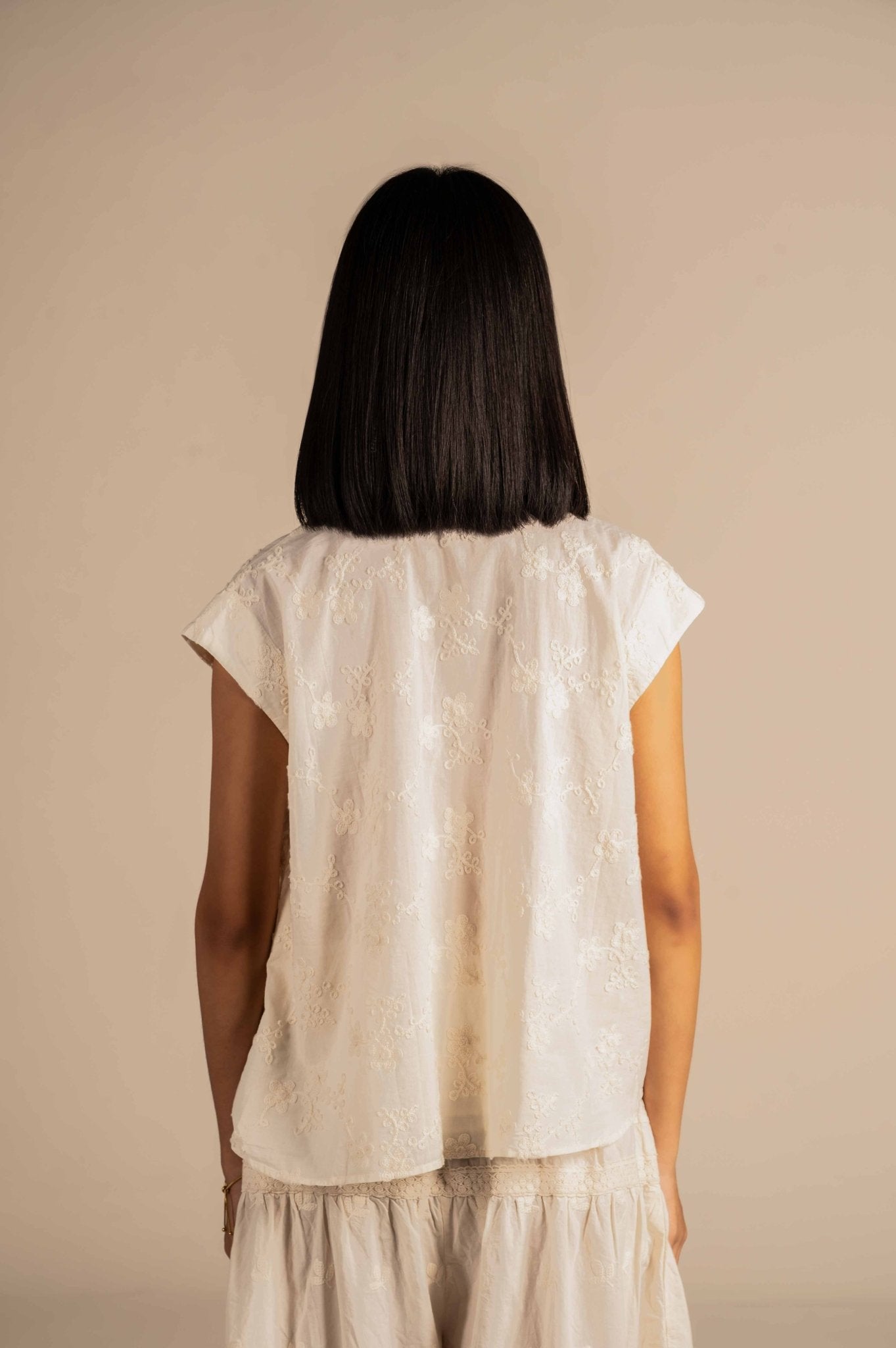 Tonal embroidered shirt - Meiala Official