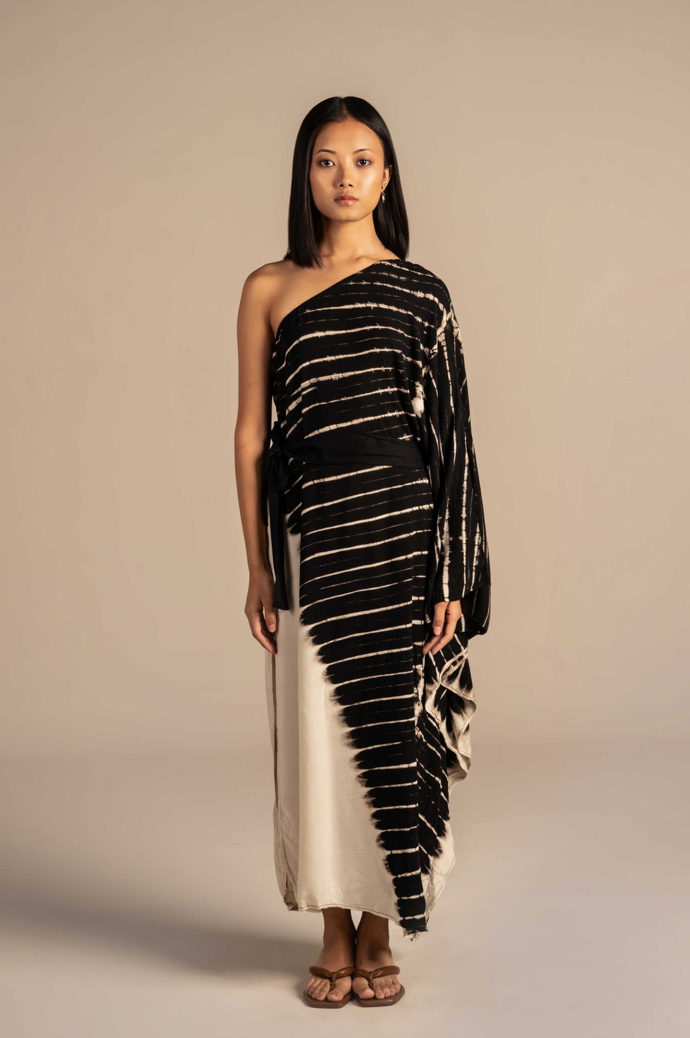 Tye Dye Asymmetric Belted Dress - Meiala Official