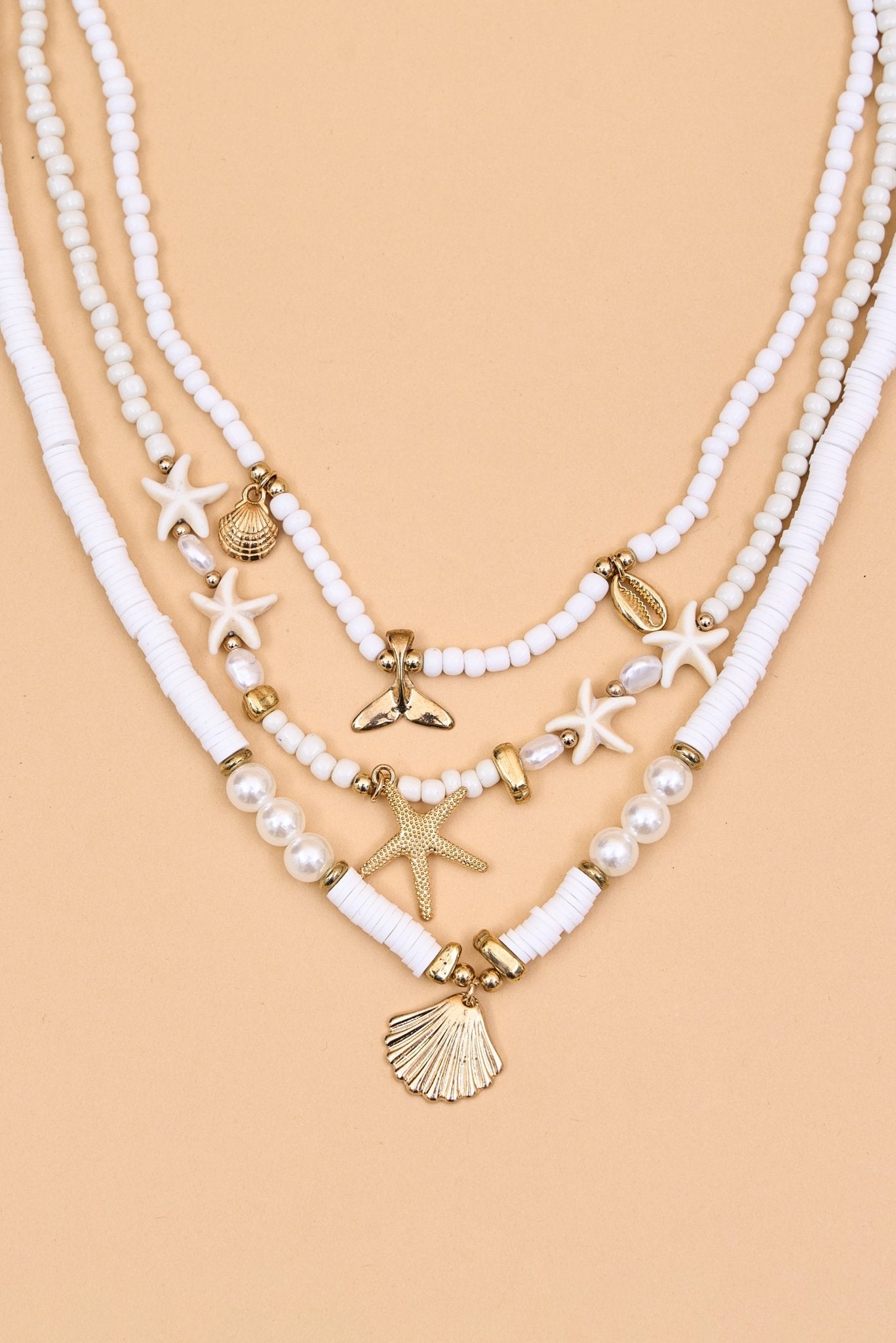 Western Charm Layered Necklace with beads - Meiala Official