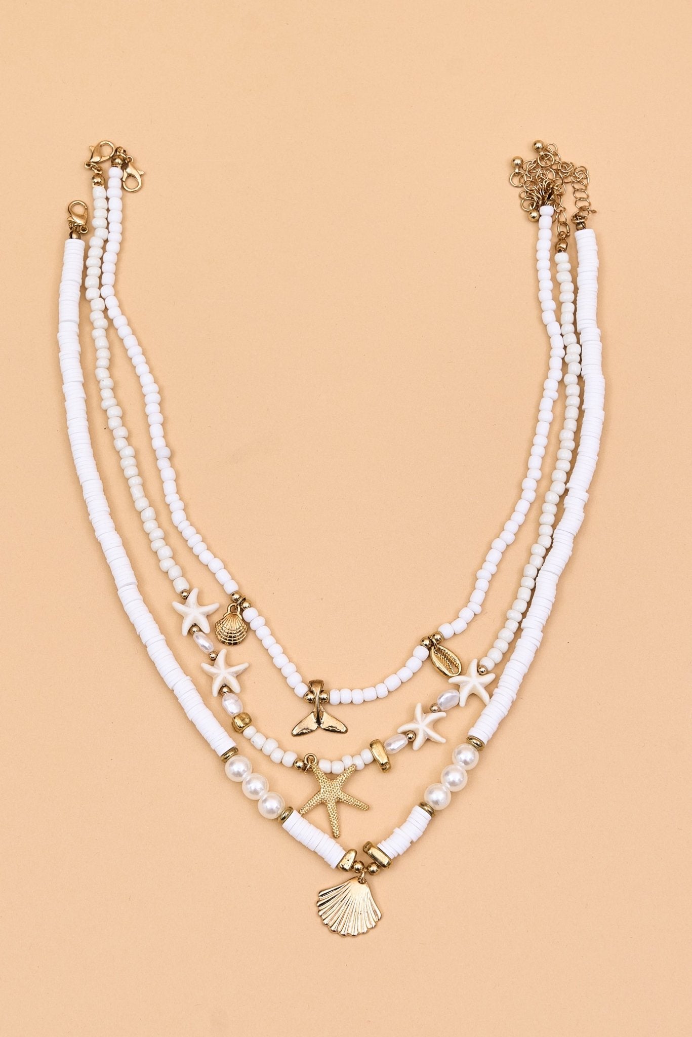 Western Charm Layered Necklace with beads - Meiala Official