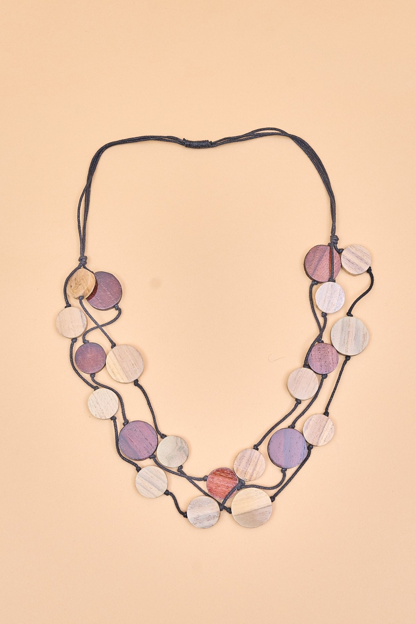 Wooden disc necklace - Meiala Official